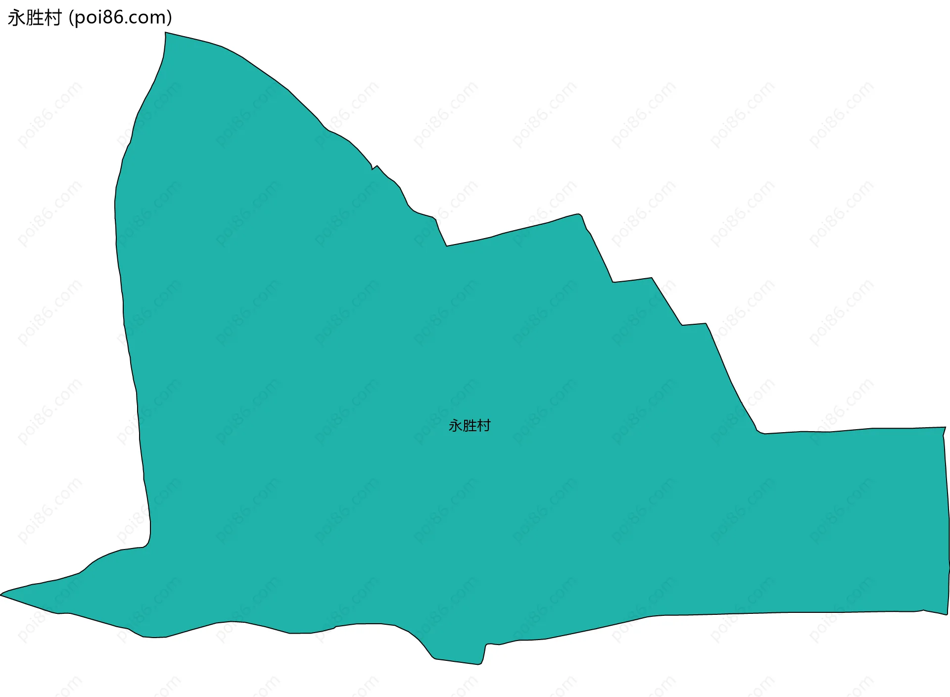 永胜村边界地图