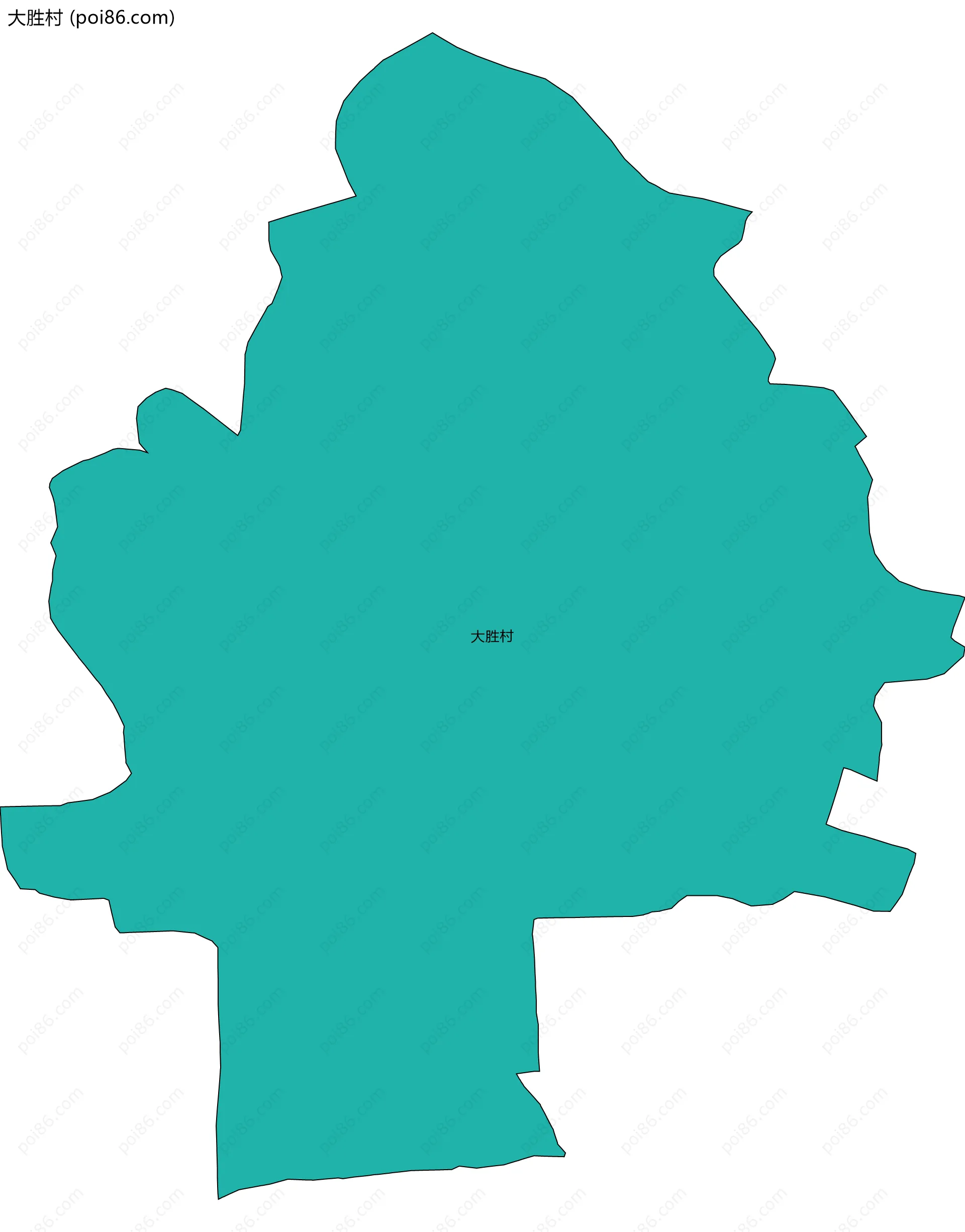 大胜村边界地图