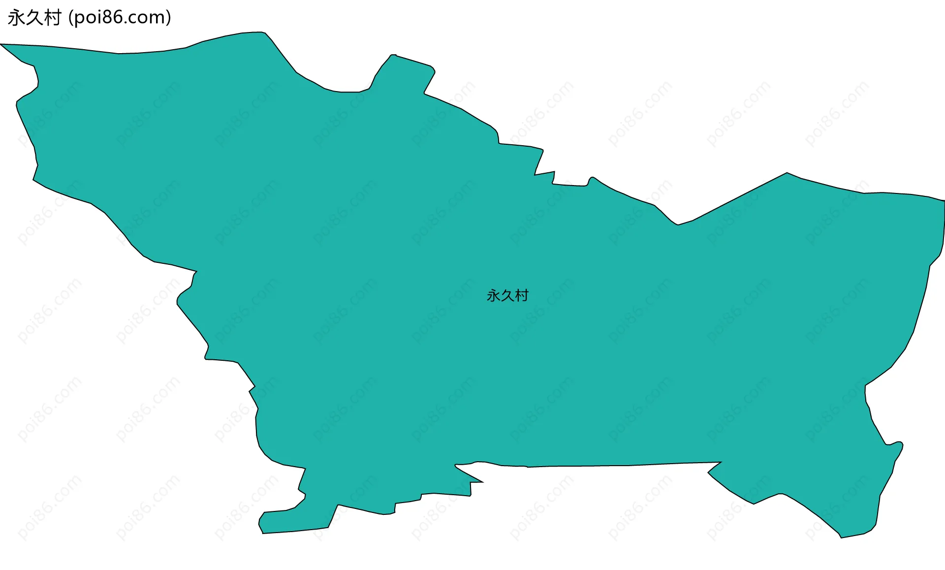 永久村边界地图