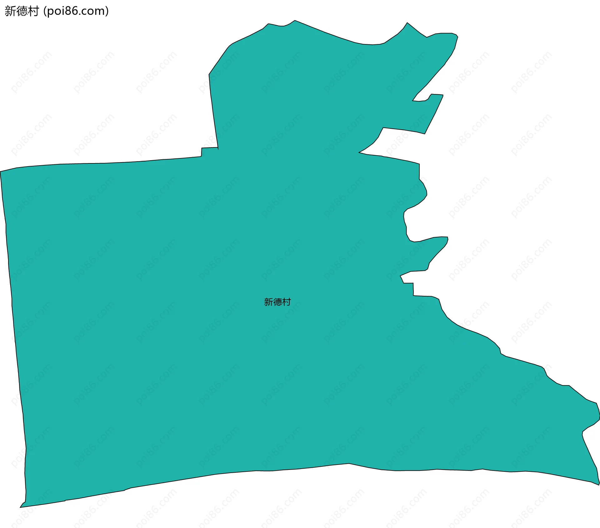 新德村边界地图