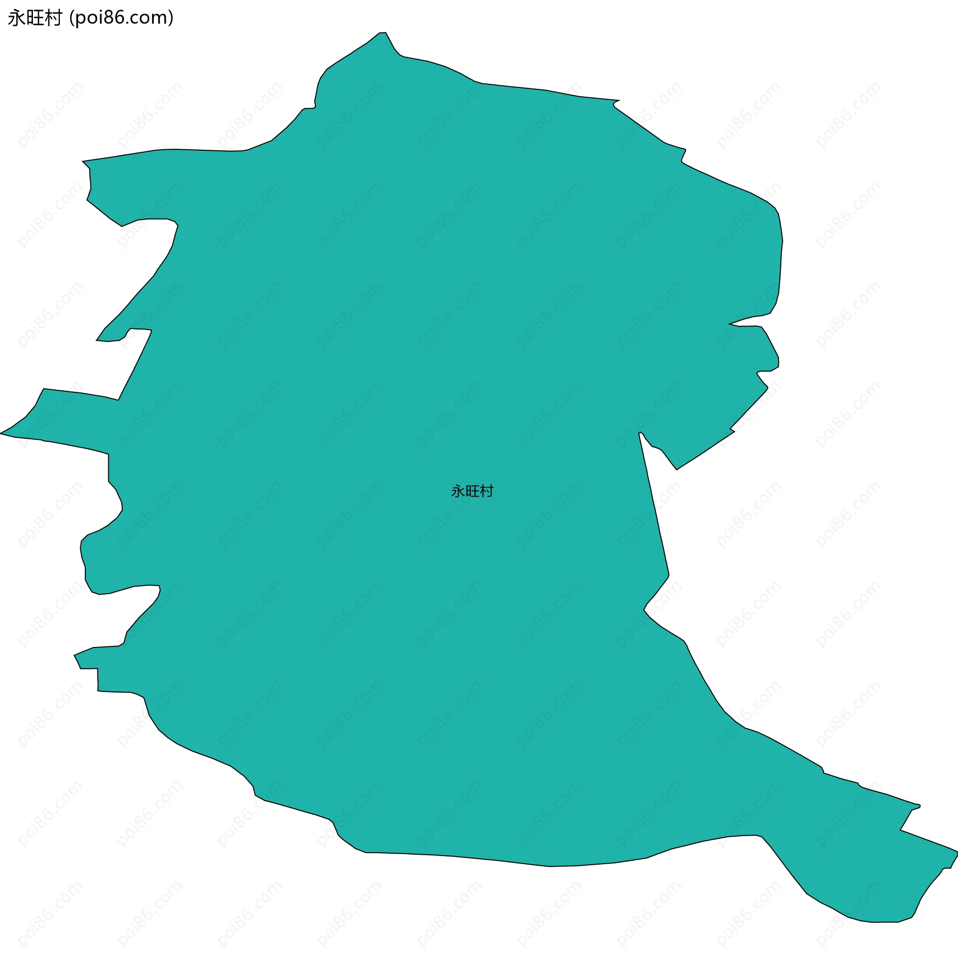 永旺村边界地图