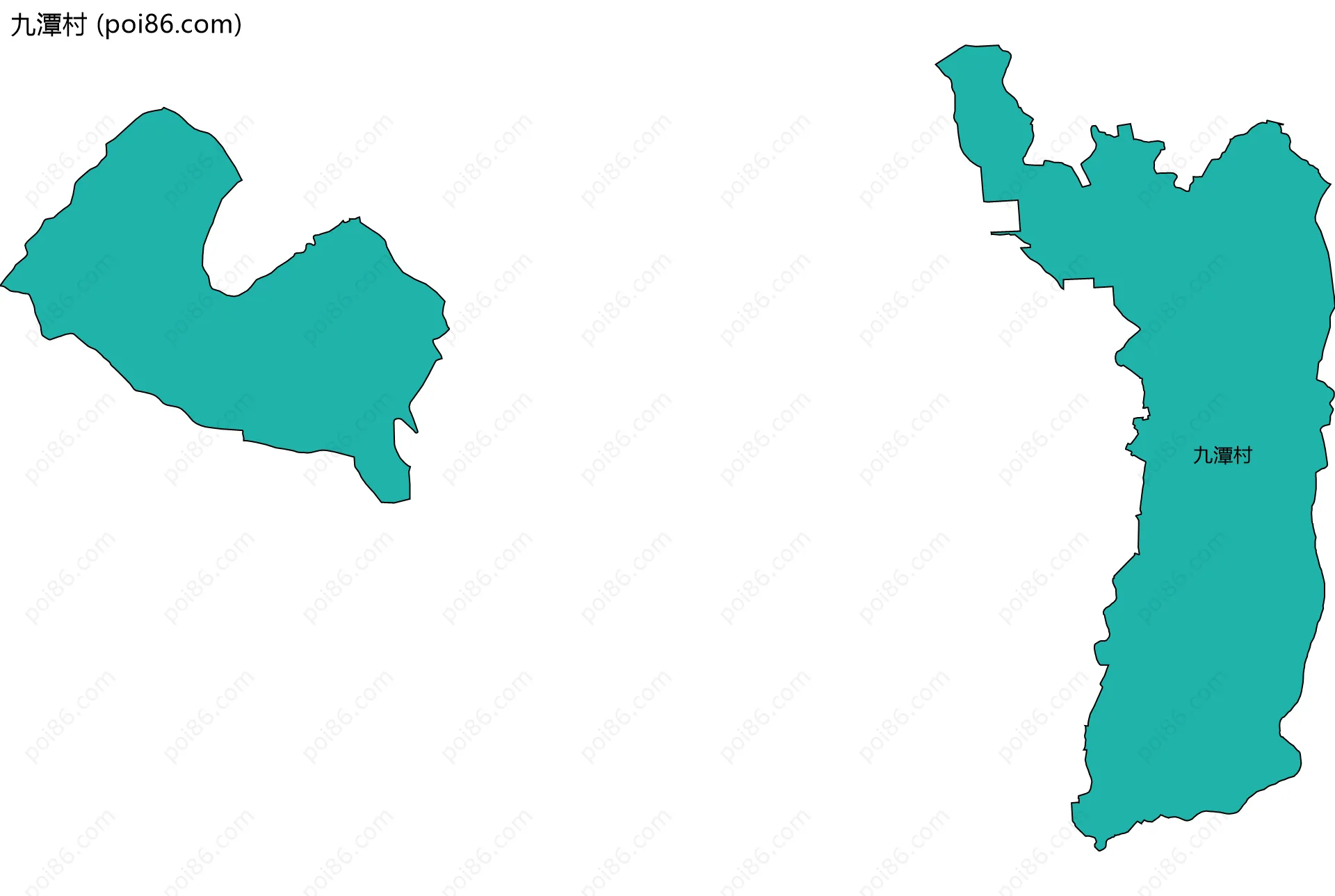 九潭村边界地图