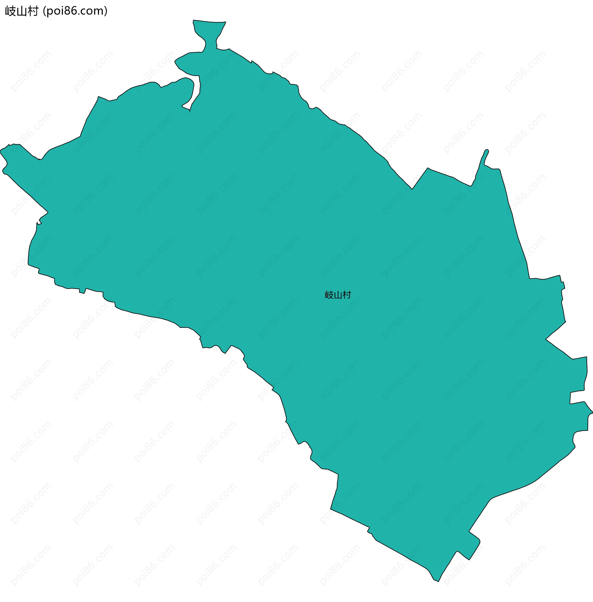 岐山村边界地图