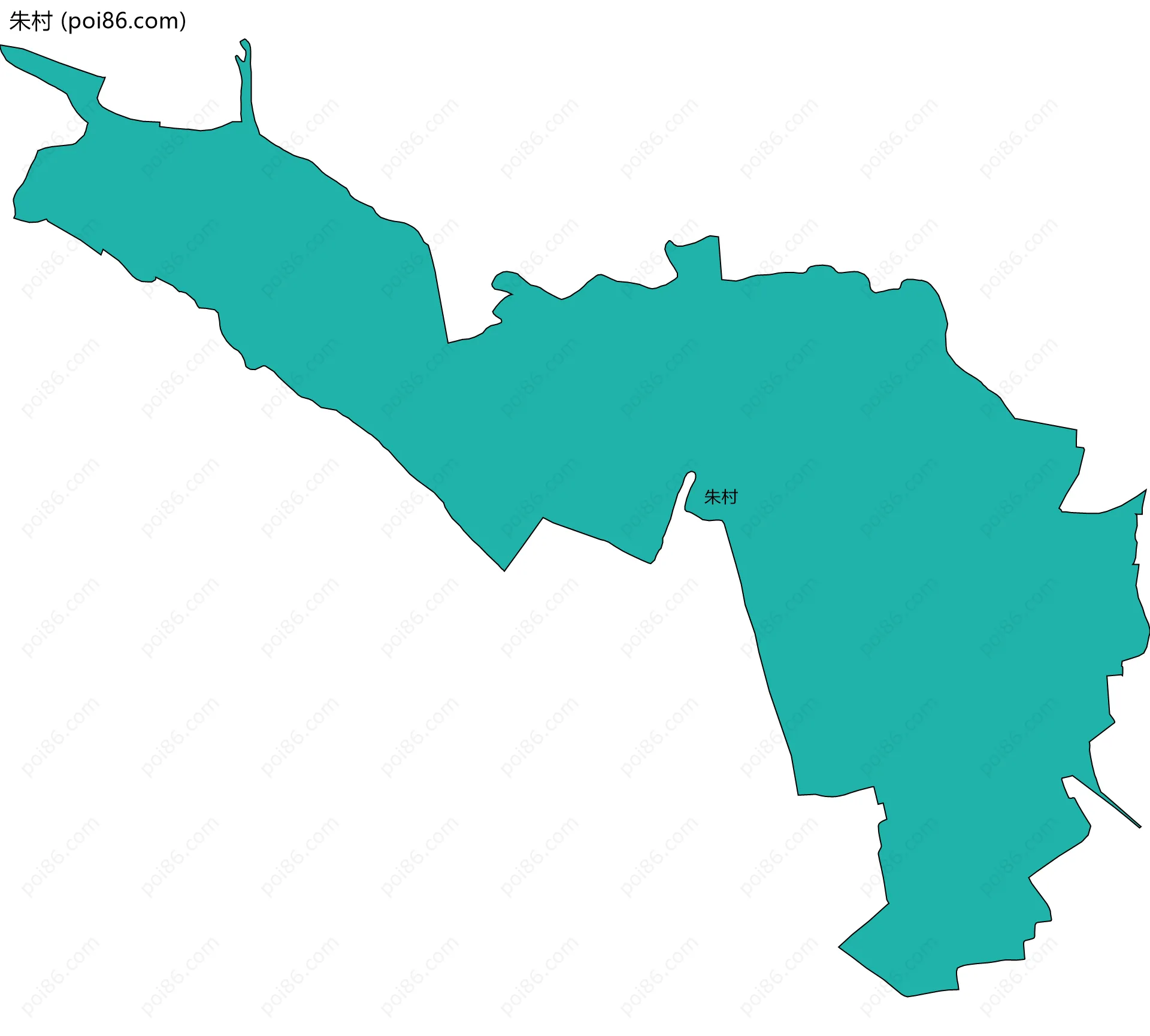 朱村边界地图