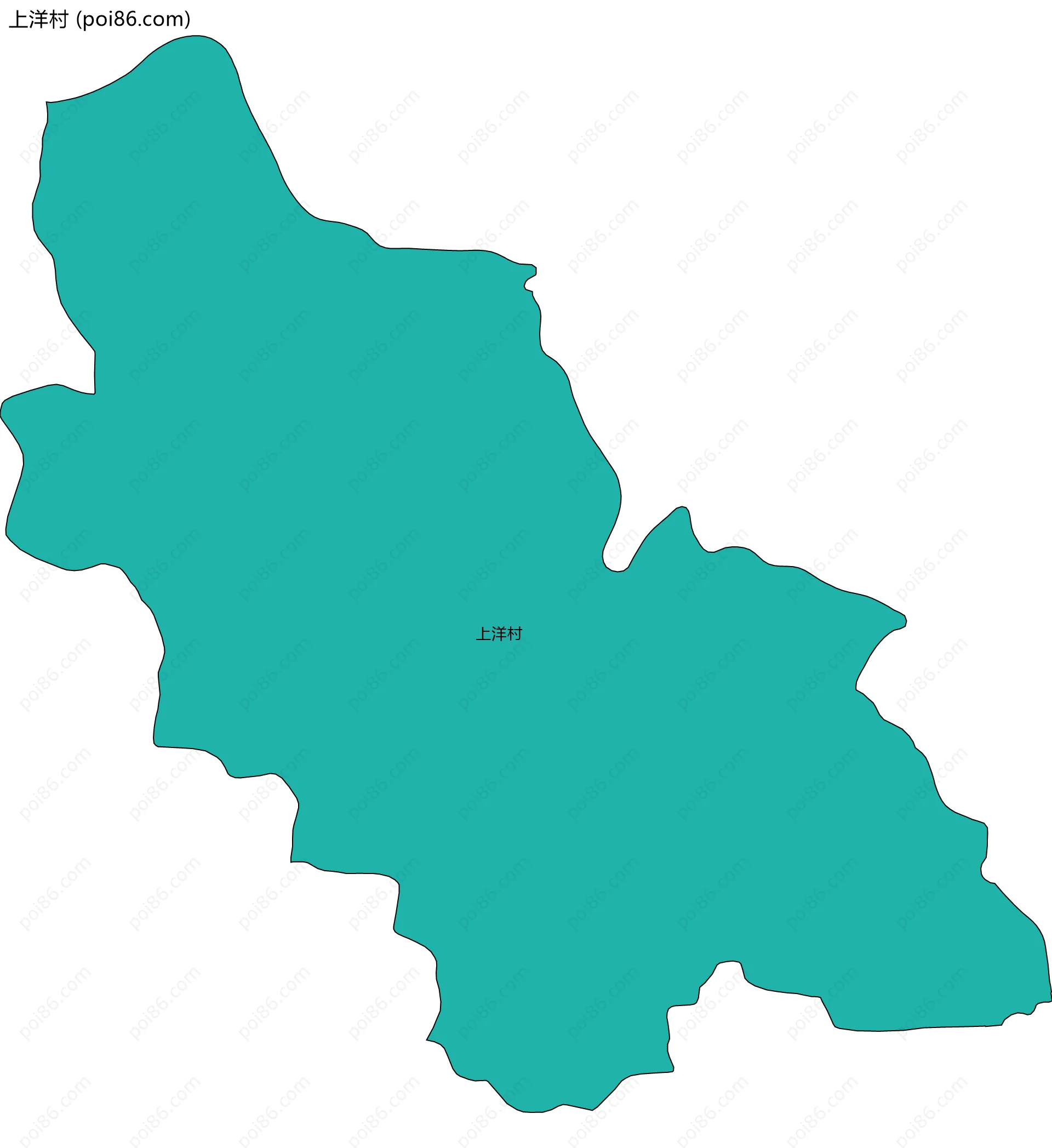 上洋村边界地图