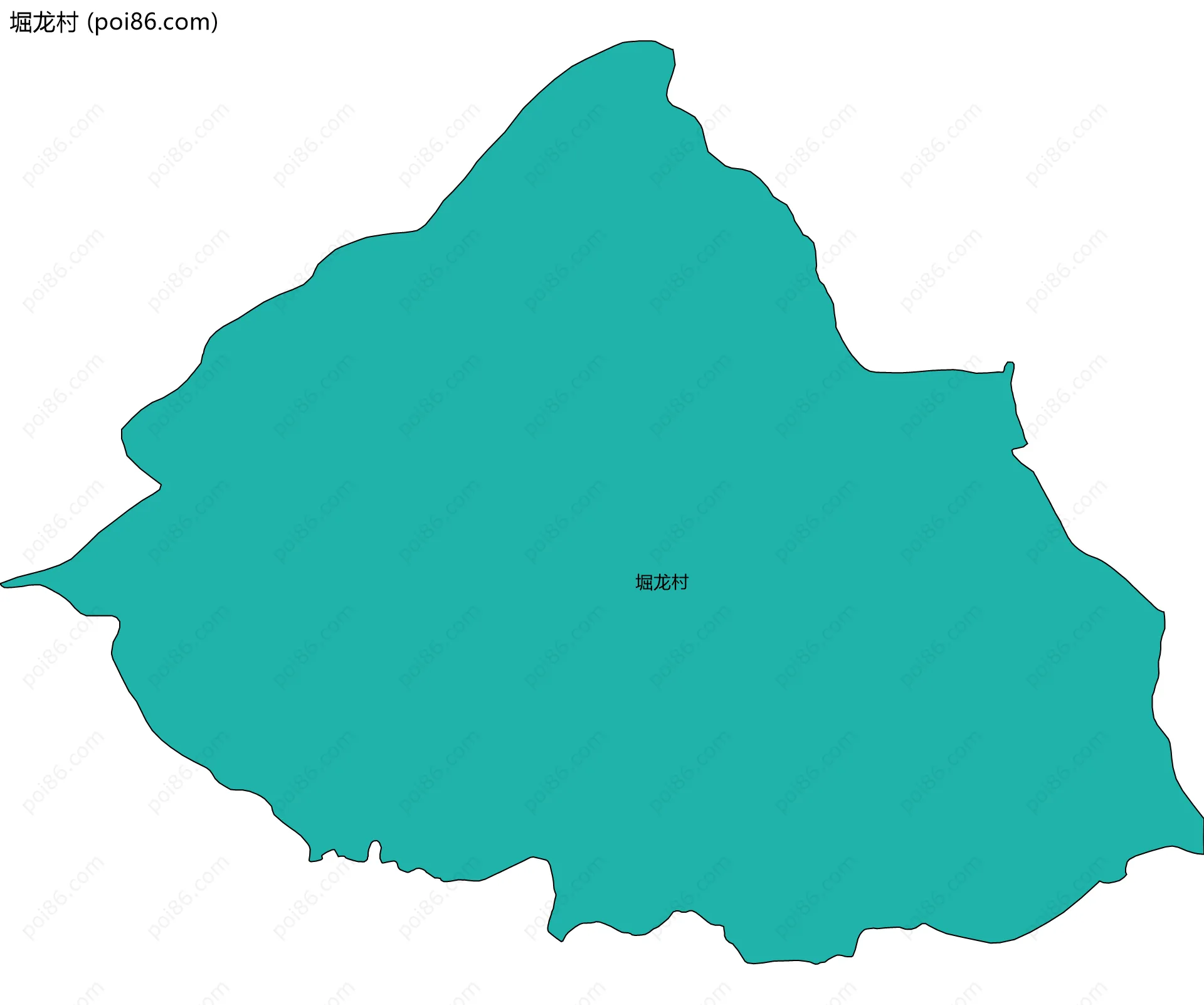 堀龙村边界地图
