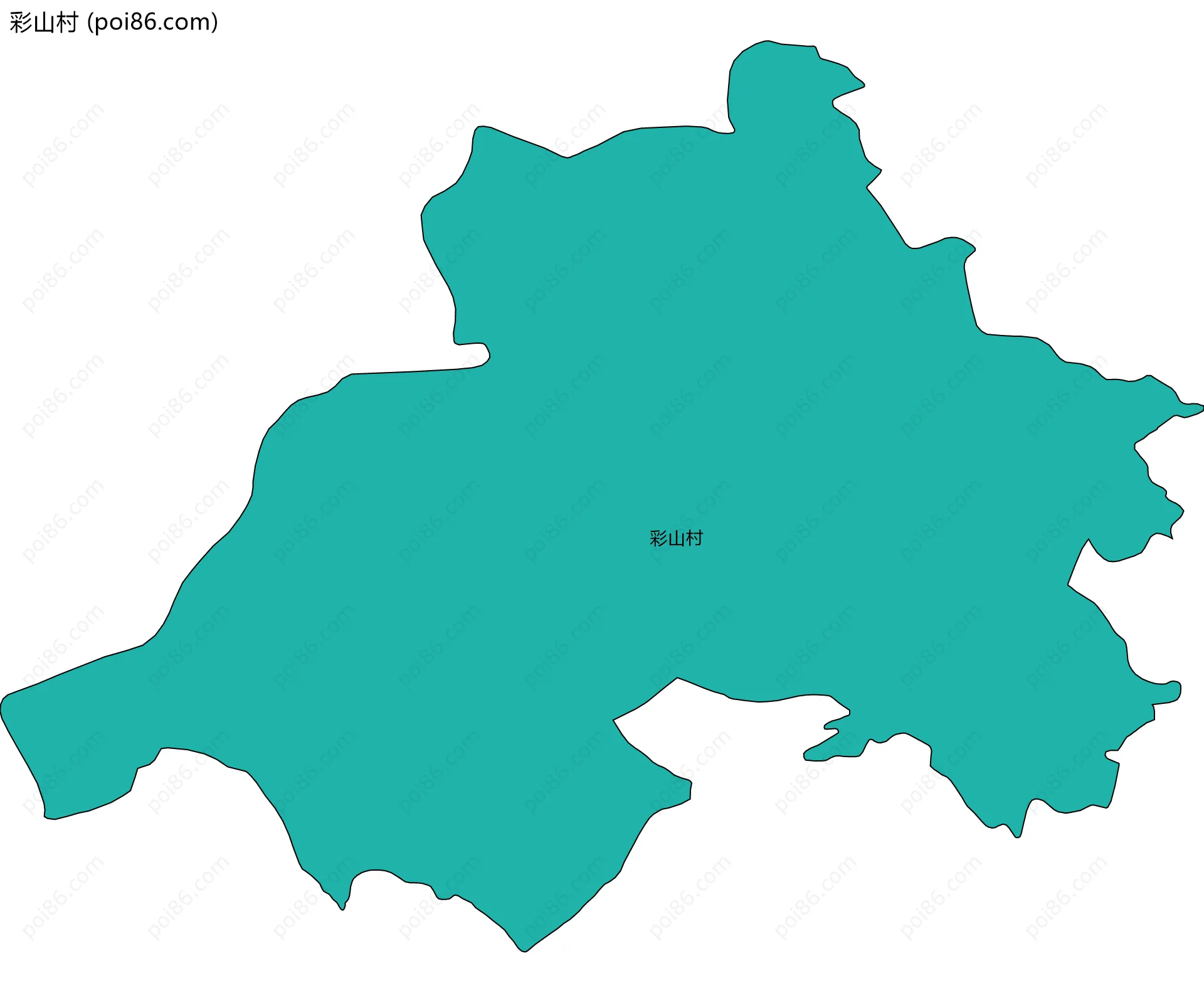 彩山村边界地图