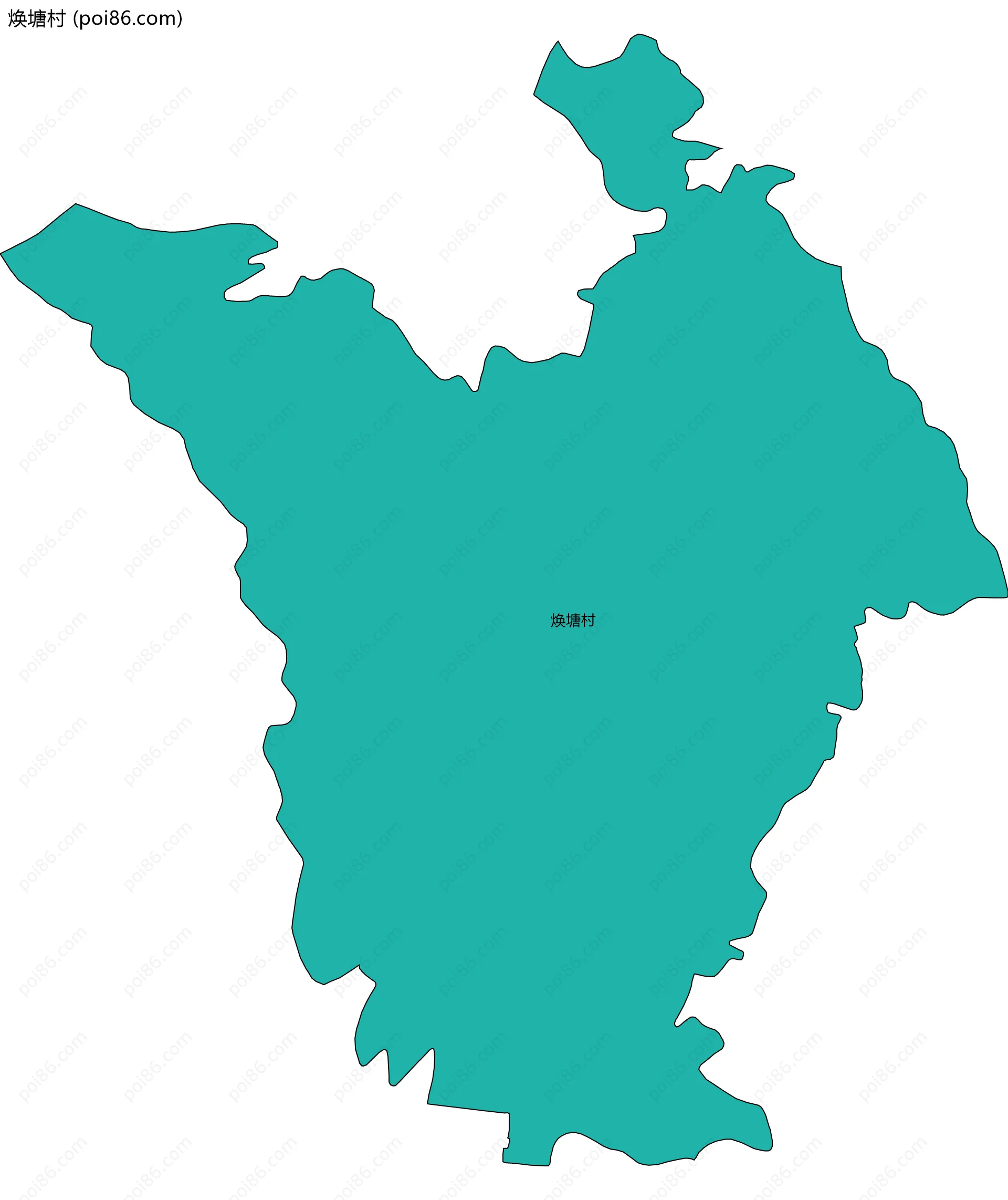 焕塘村边界地图