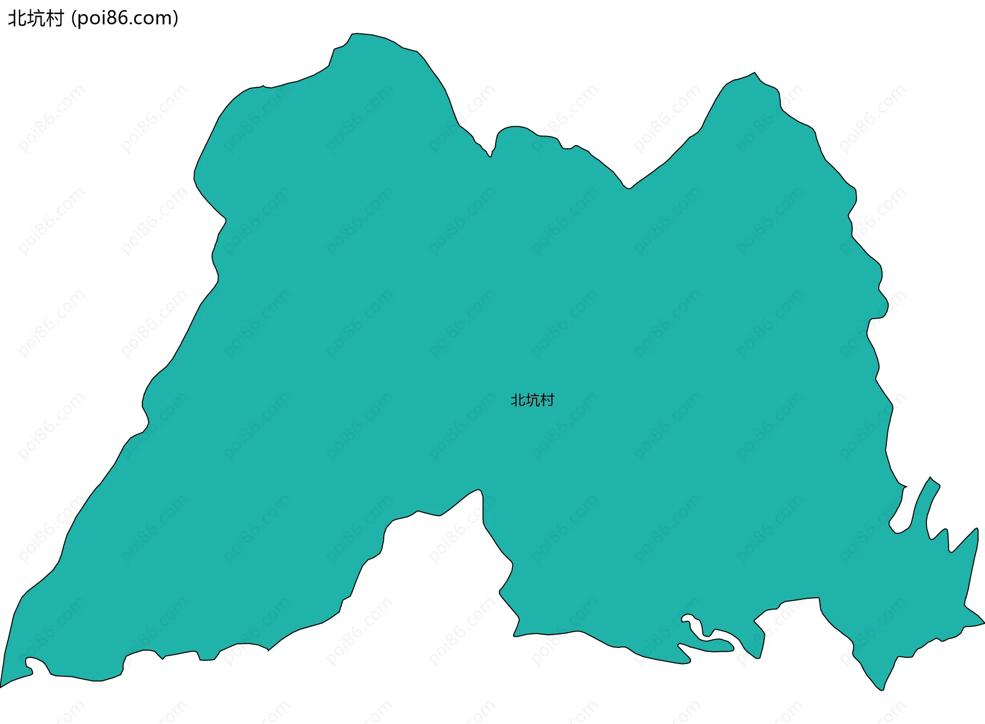 北坑村边界地图