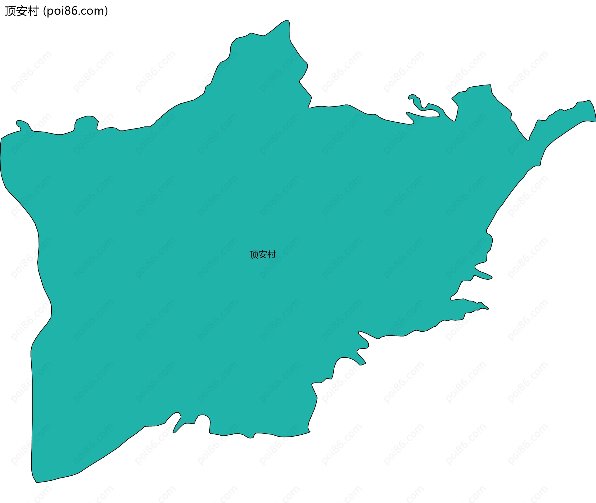 顶安村边界地图