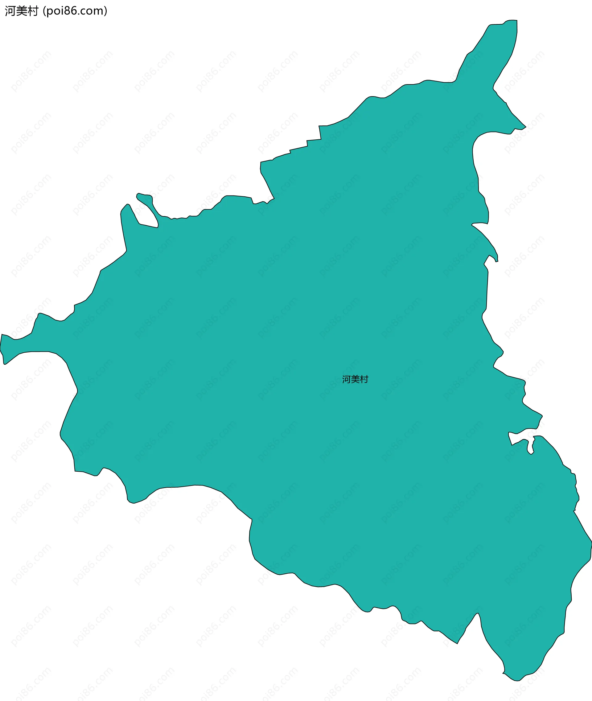 河美村边界地图