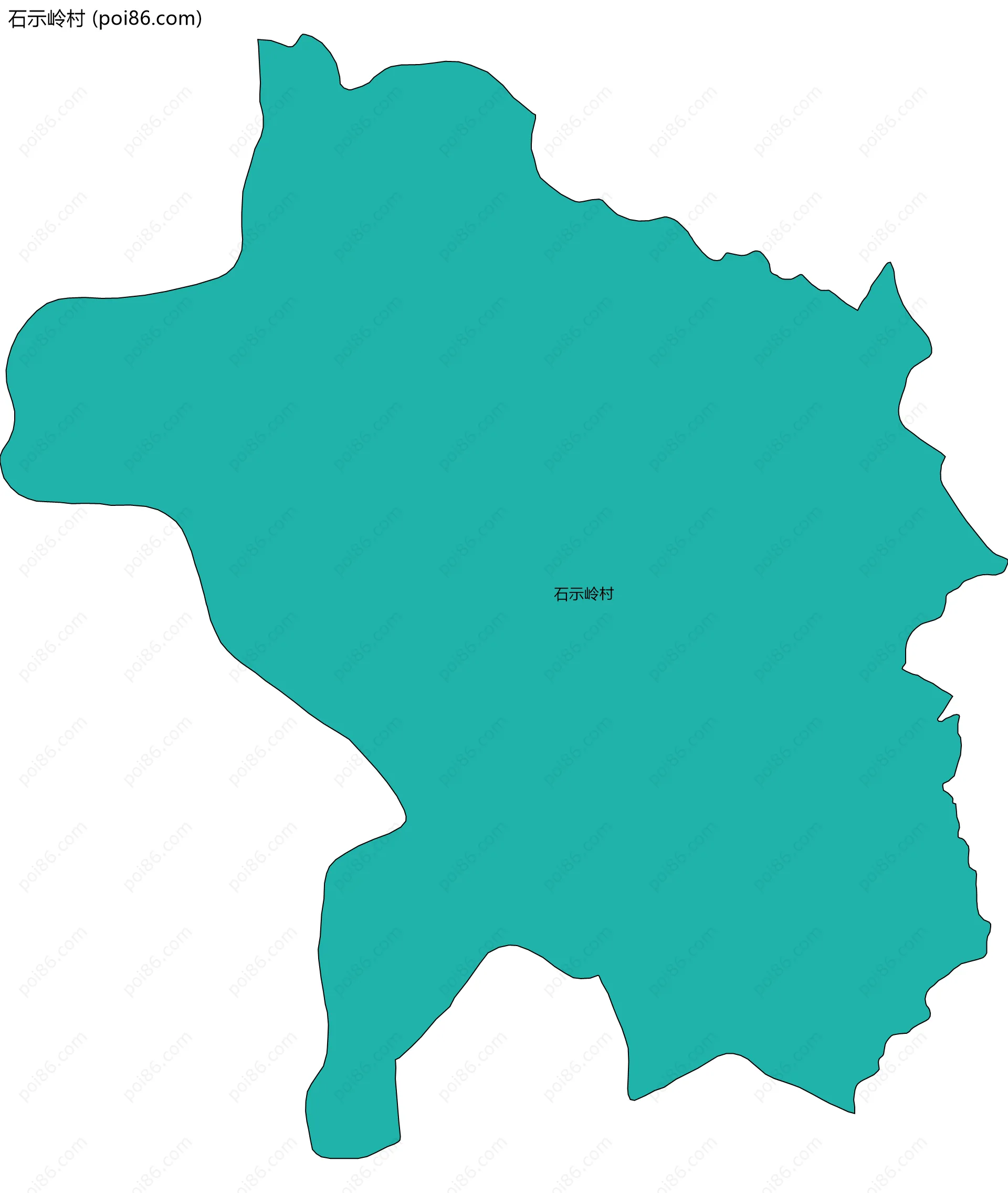 石示岭村边界地图