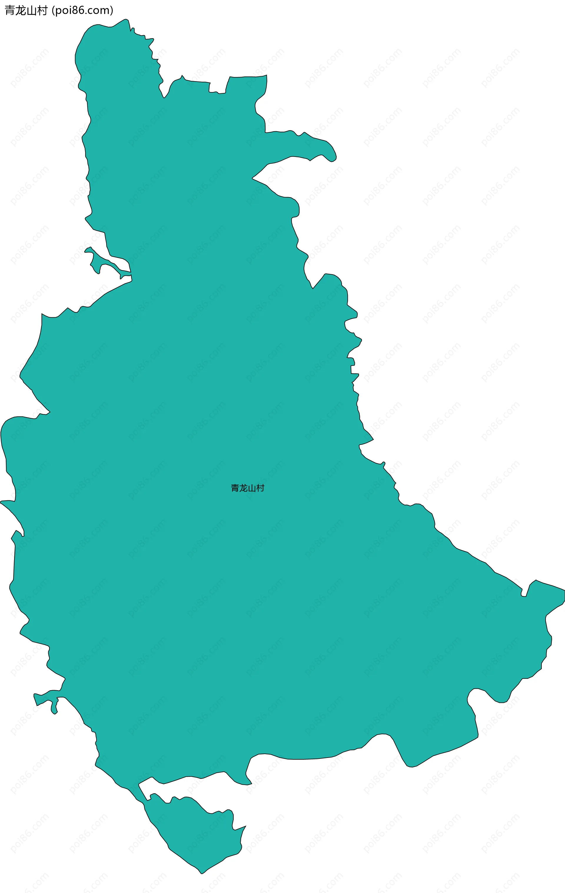 青龙山村边界地图