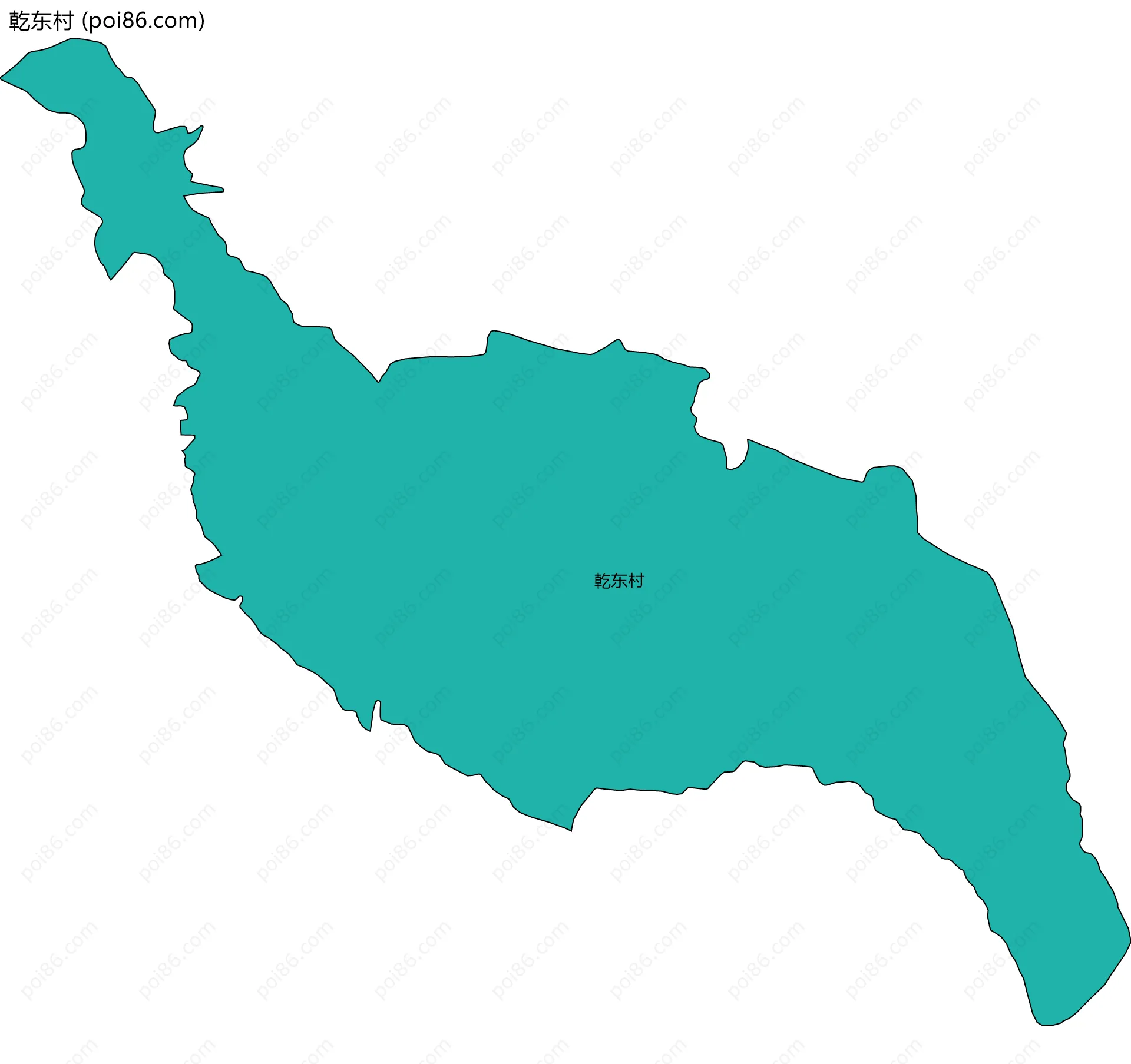 乾东村边界地图