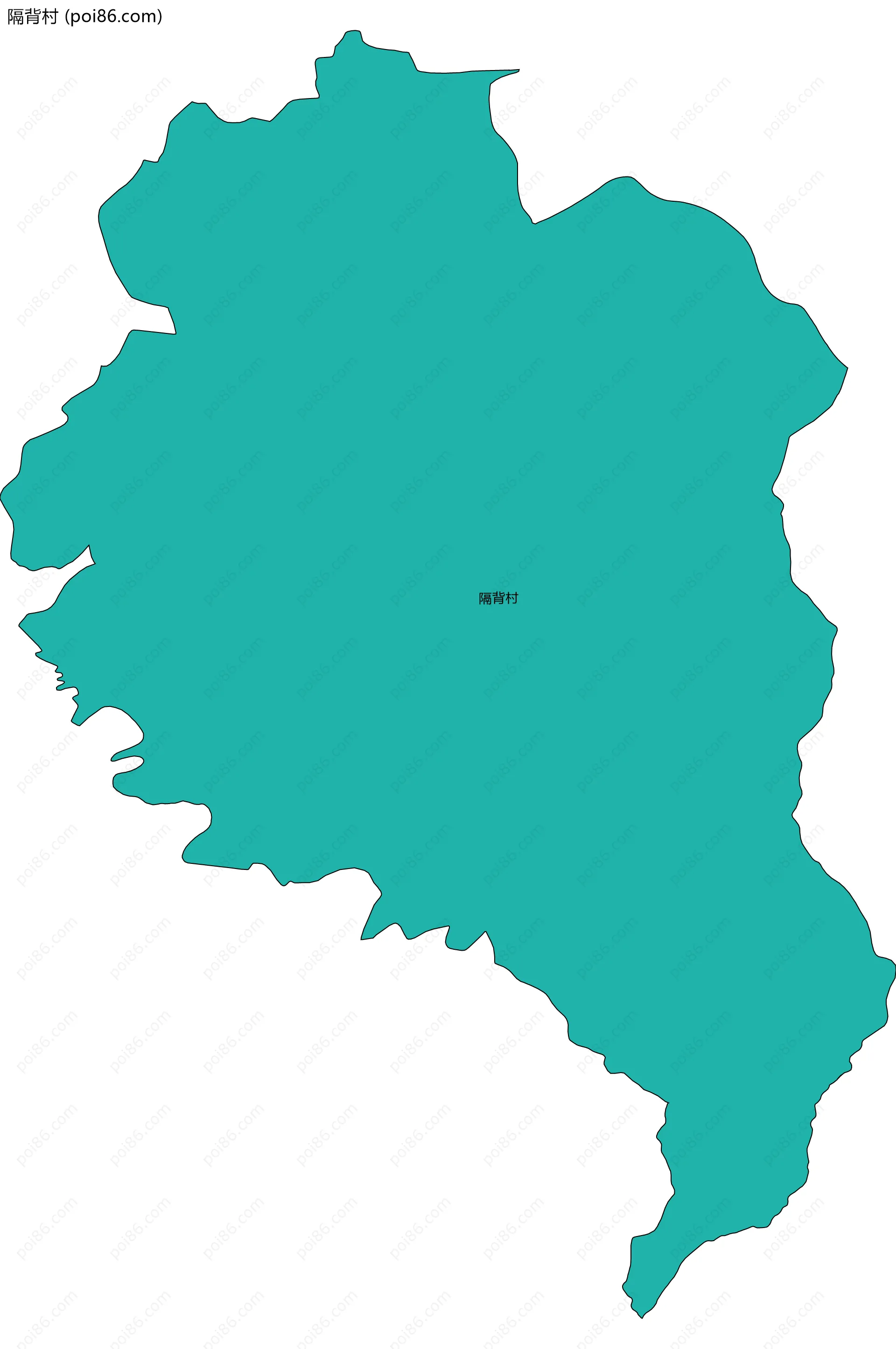 隔背村边界地图