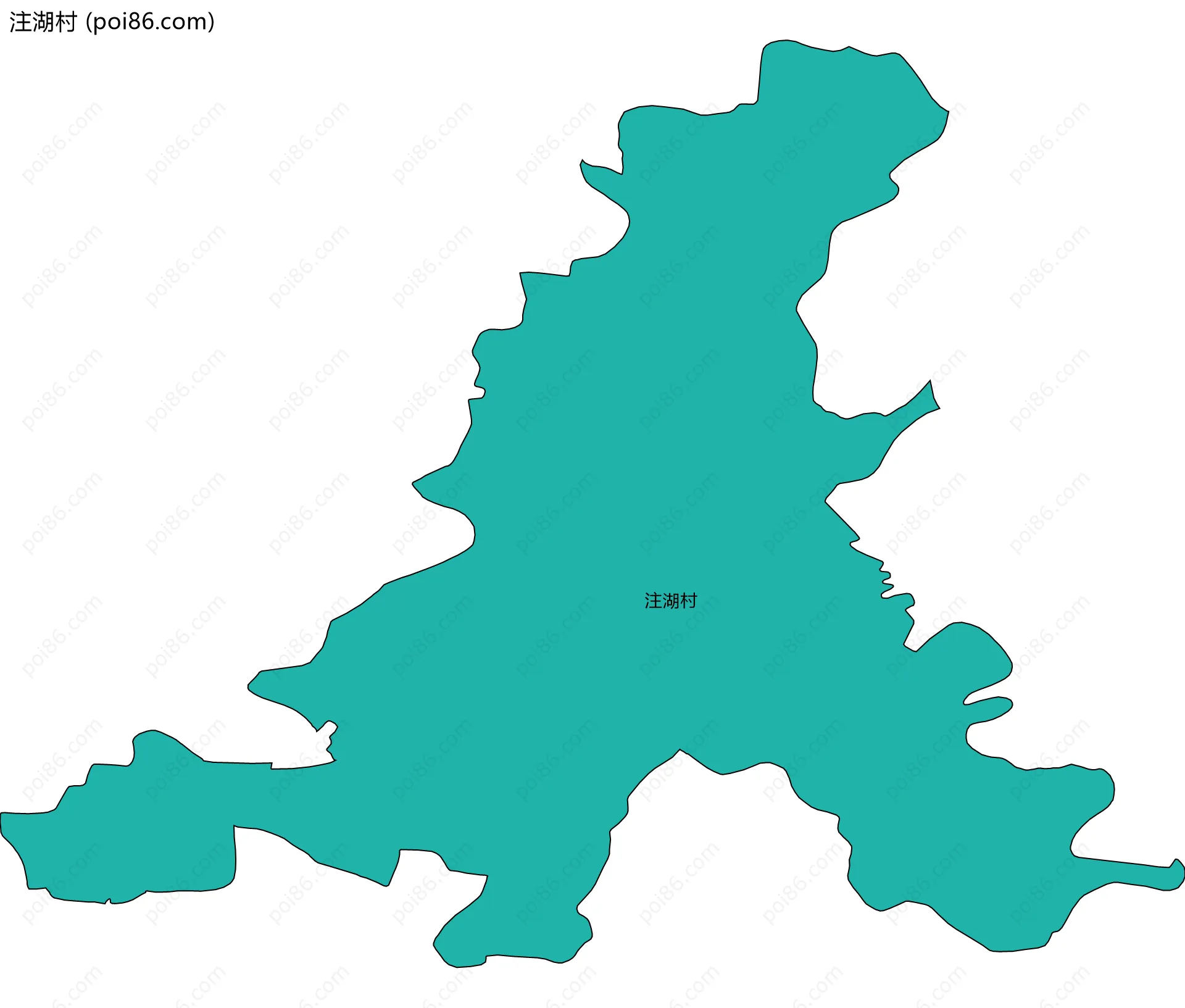 注湖村边界地图