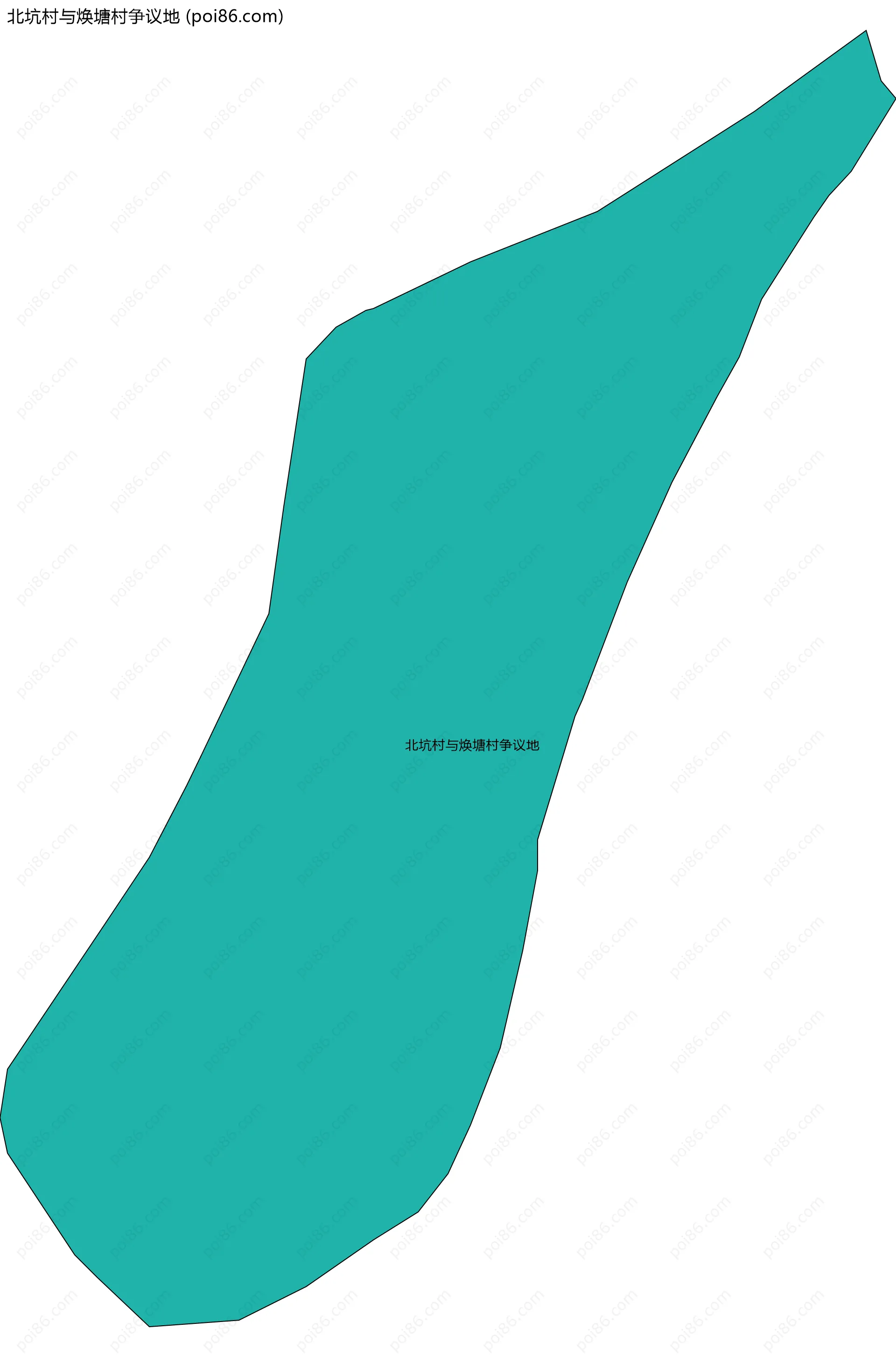 北坑村与焕塘村争议地边界地图