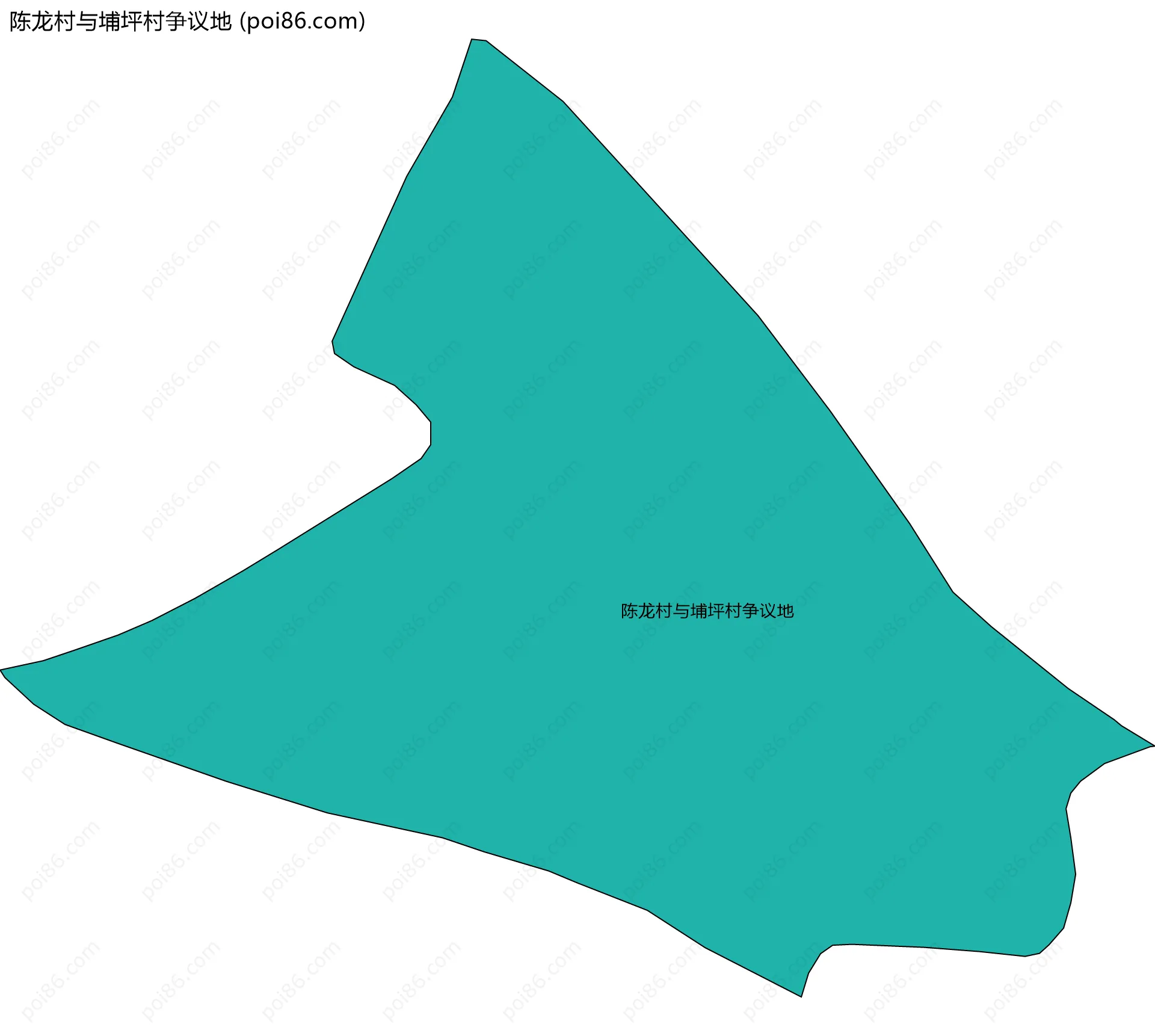 陈龙村与埔坪村争议地边界地图
