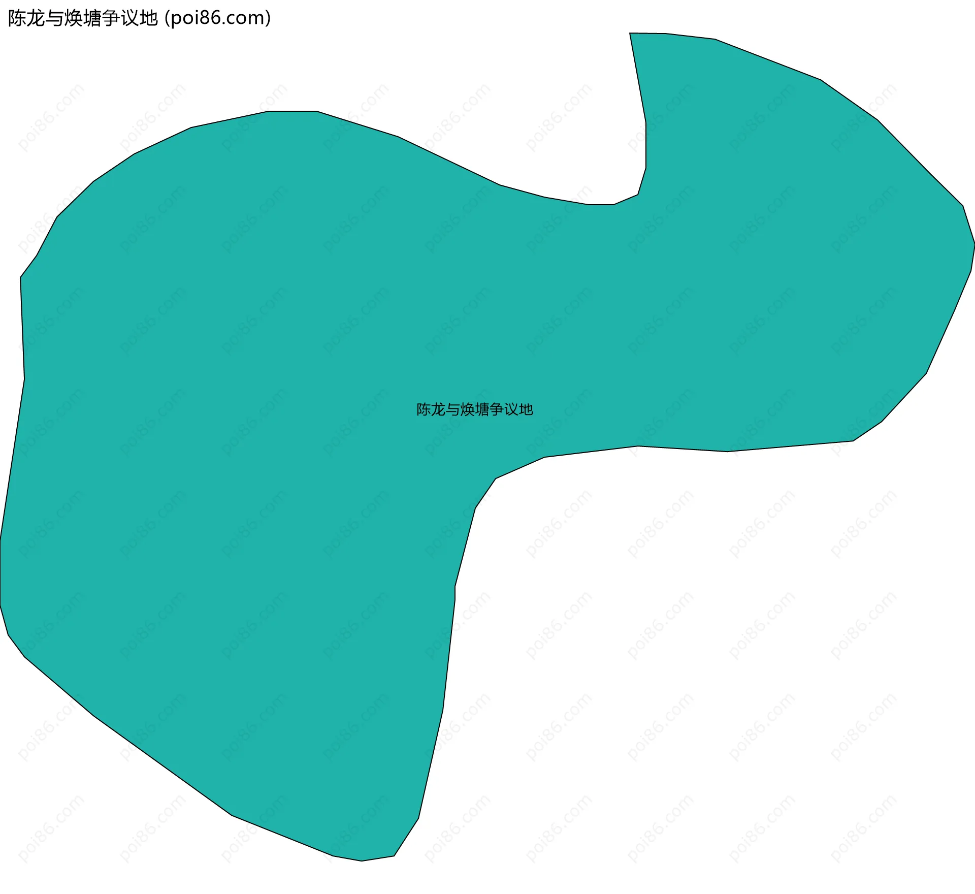 陈龙与焕塘争议地边界地图