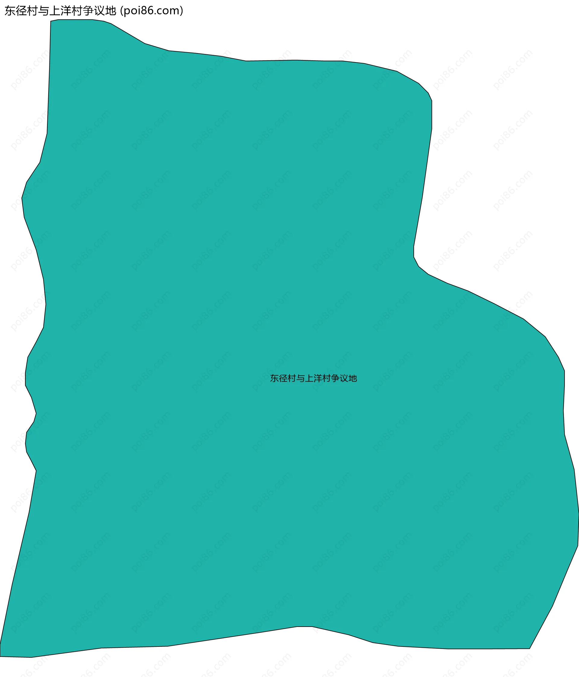 东径村与上洋村争议地边界地图