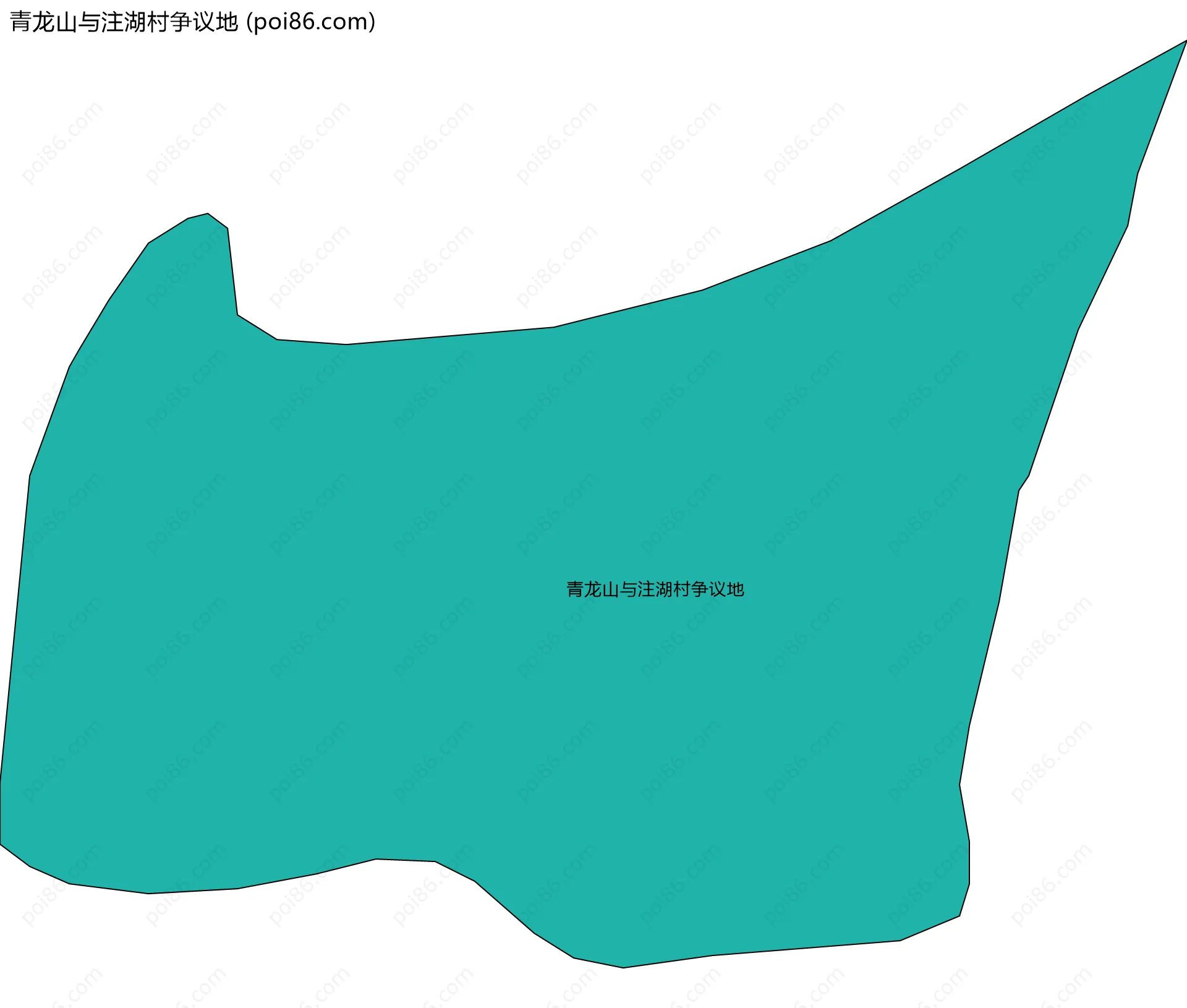 青龙山与注湖村争议地边界地图