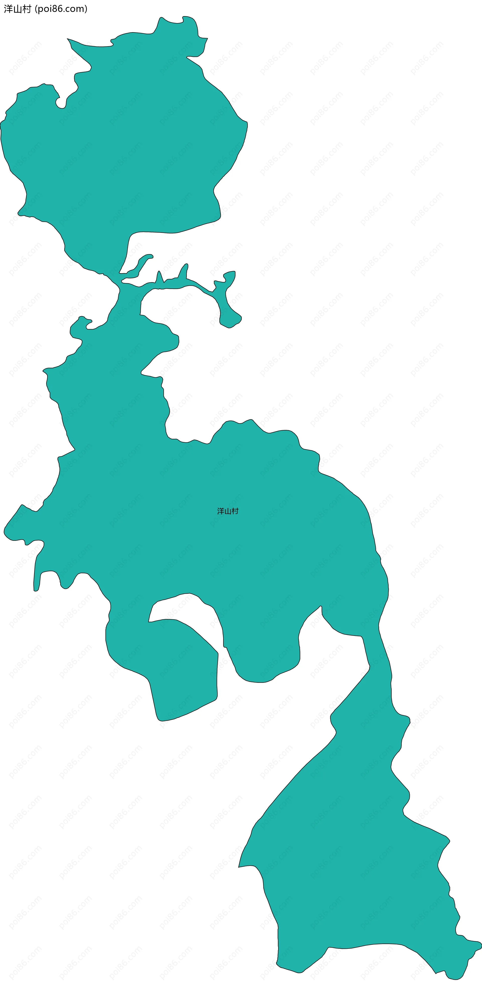 洋山村边界地图