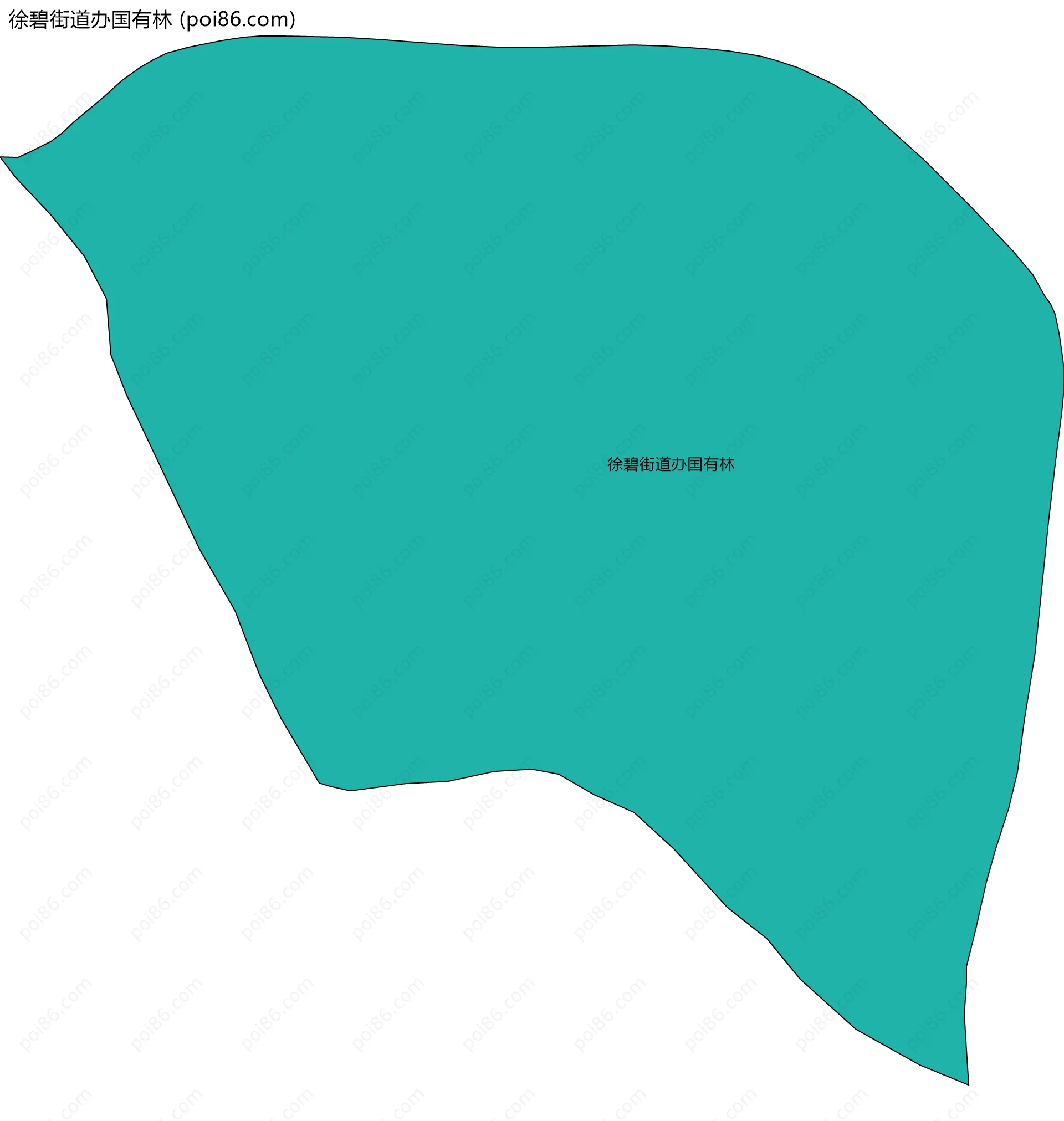 徐碧街道办国有林边界地图