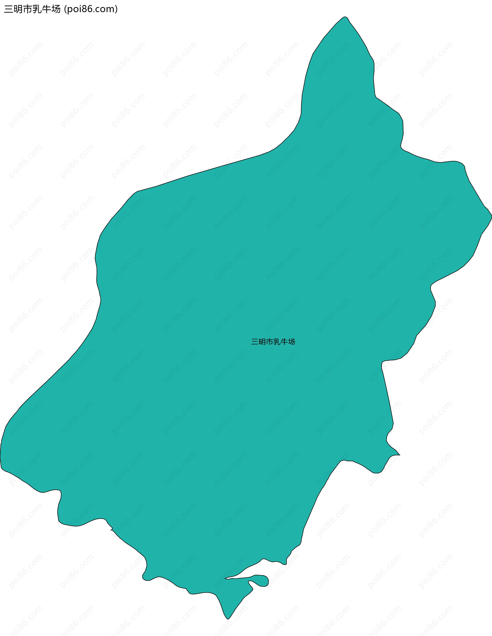 三明市乳牛场边界地图