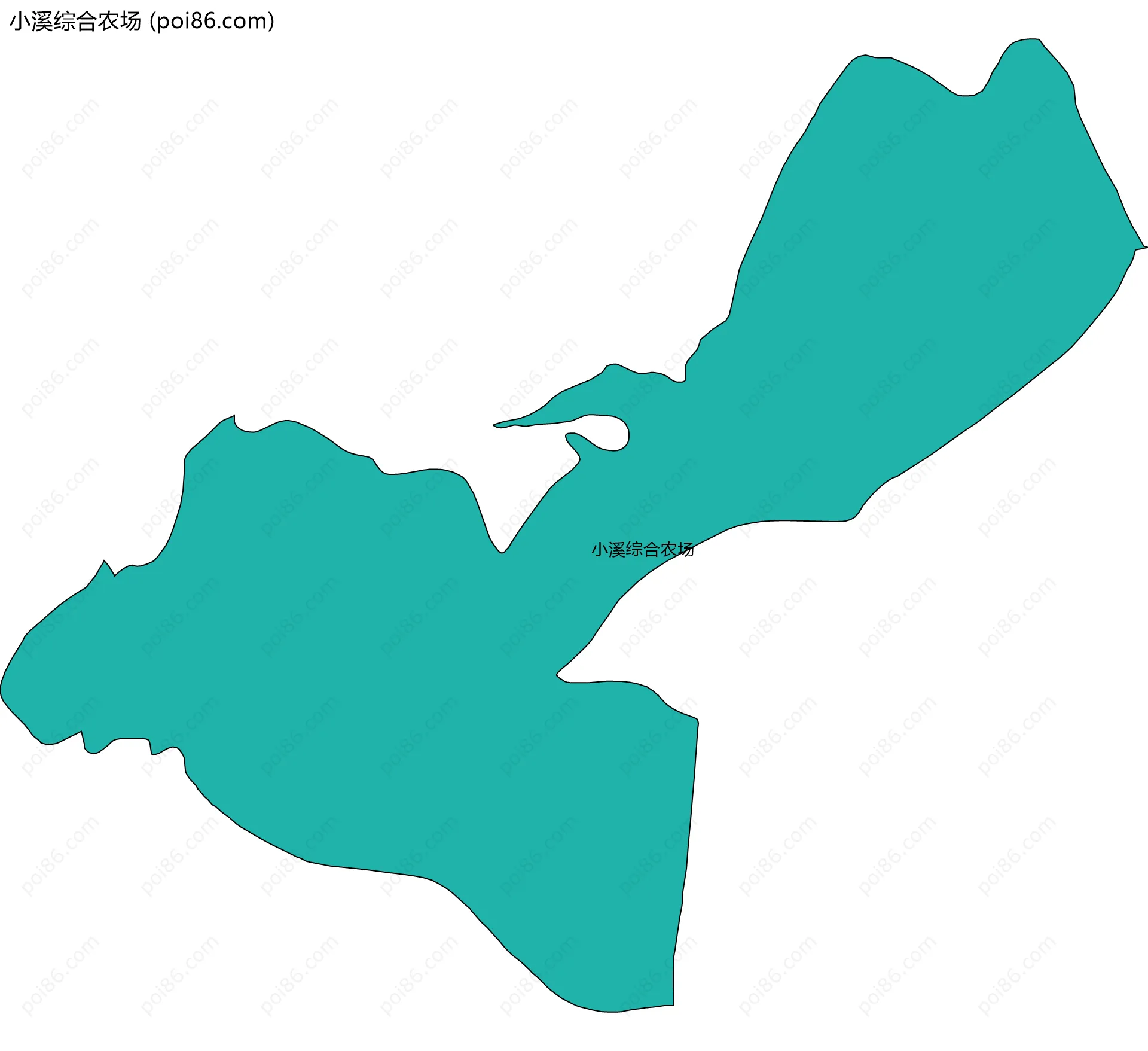 小溪综合农场边界地图