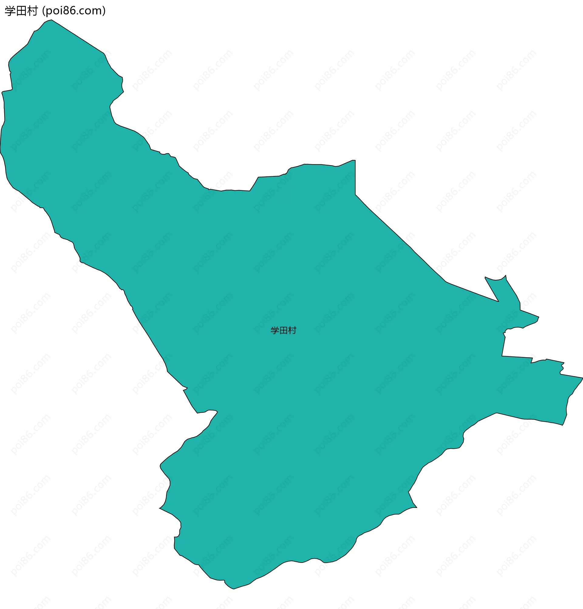 学田村边界地图