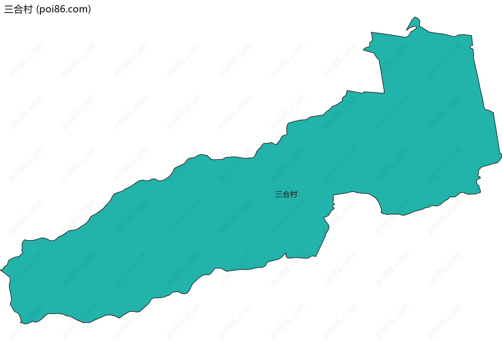 三合村边界地图