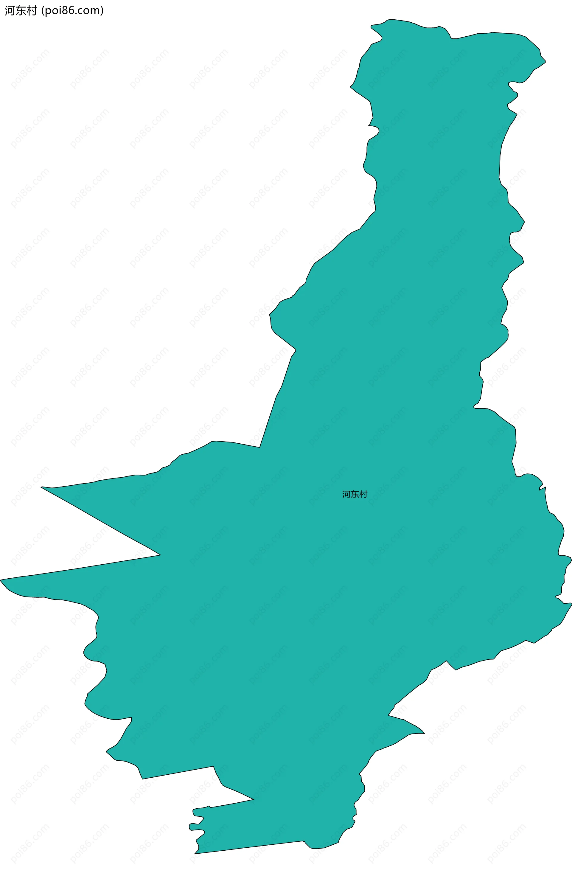 河东村边界地图