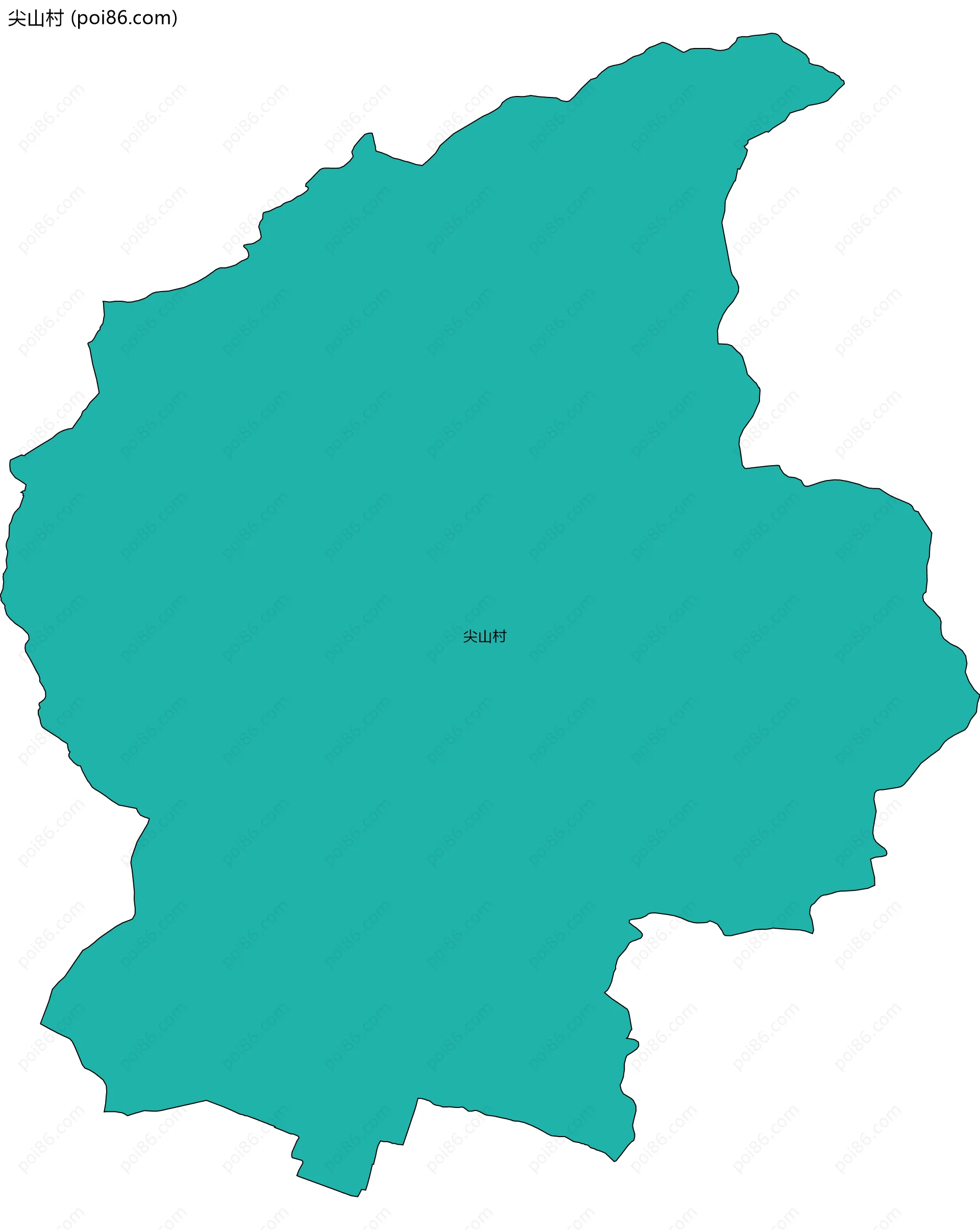 尖山村边界地图