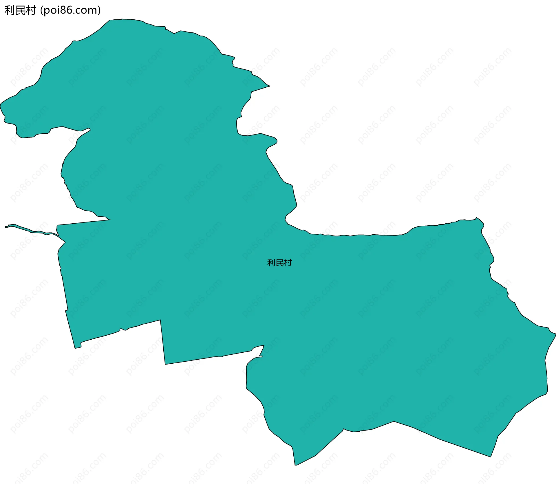 利民村边界地图