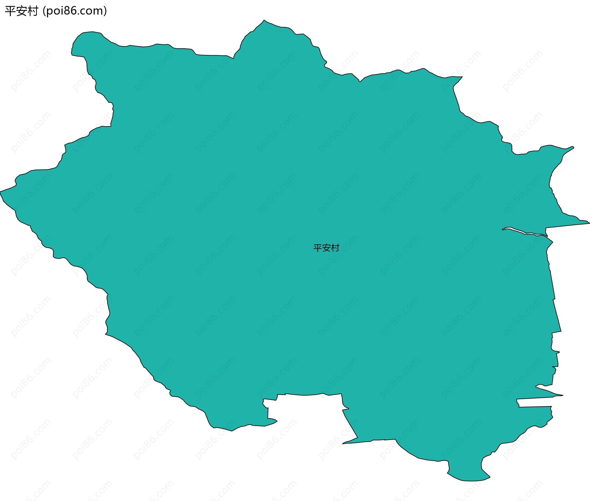 平安村边界地图