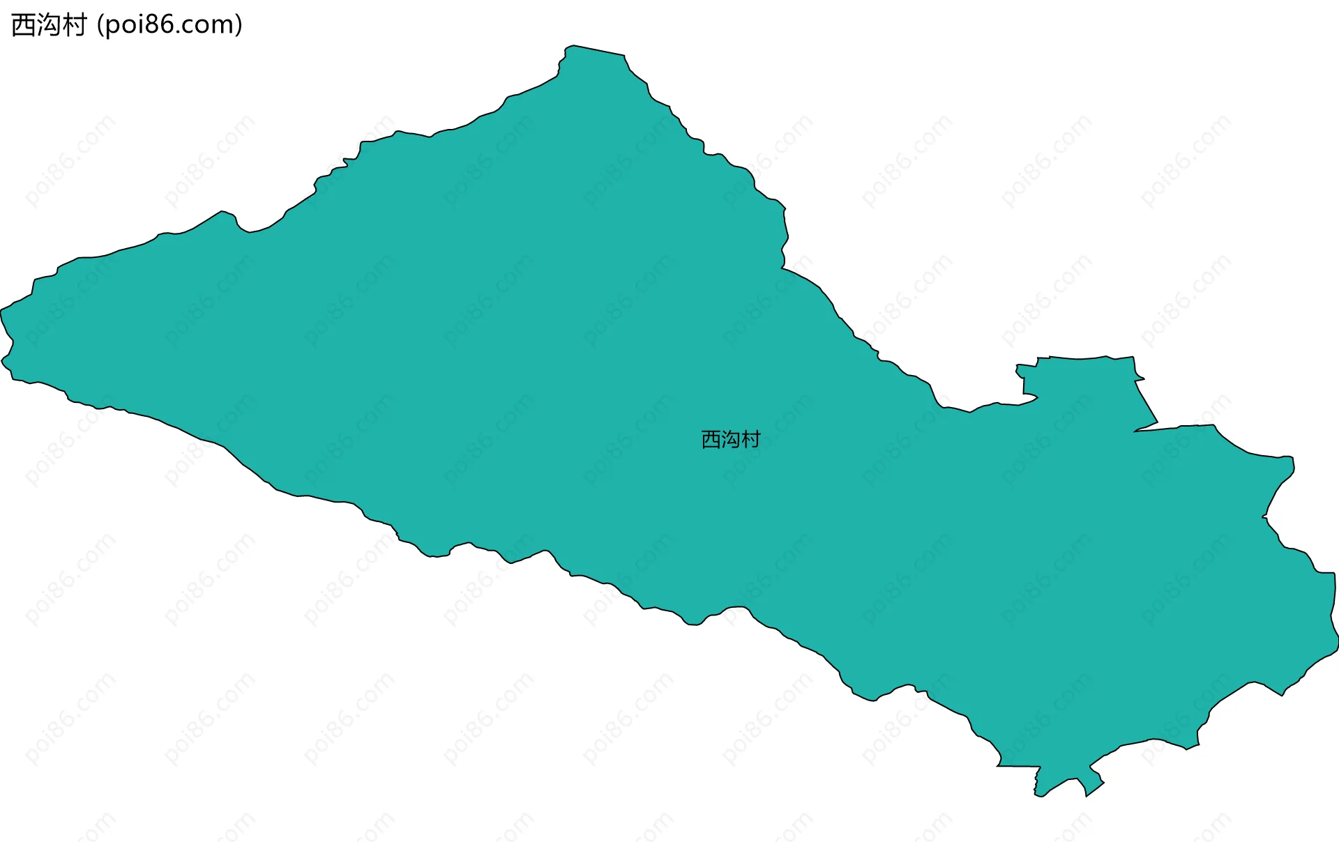 西沟村边界地图