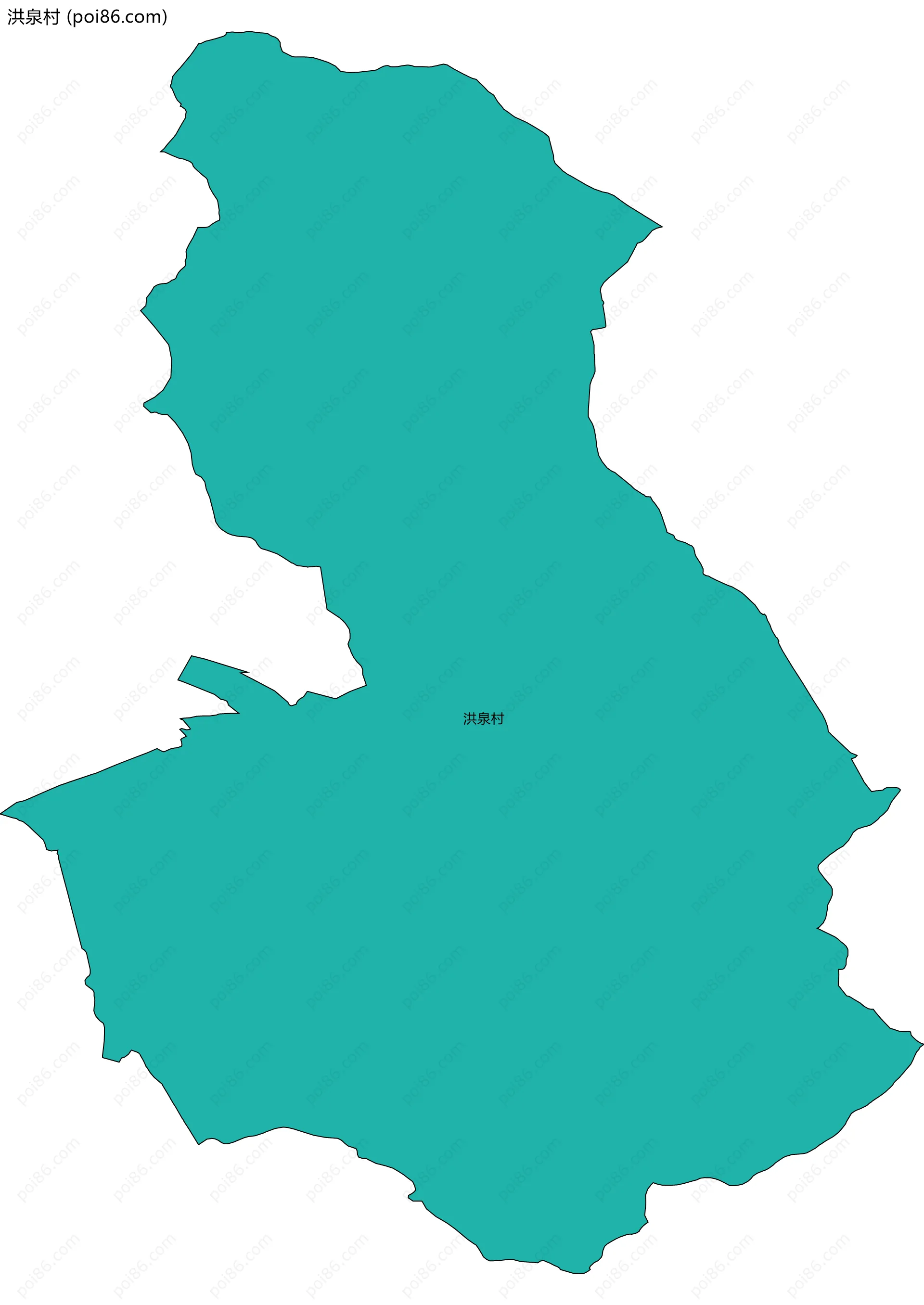 洪泉村边界地图