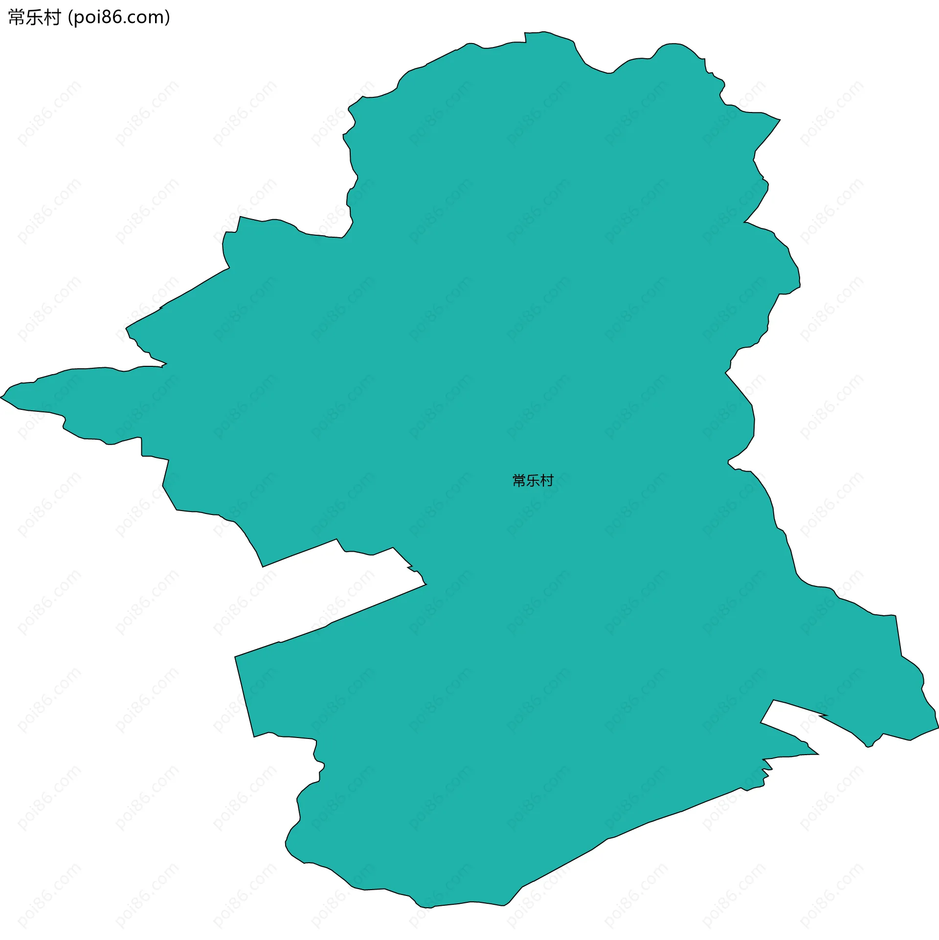 常乐村边界地图