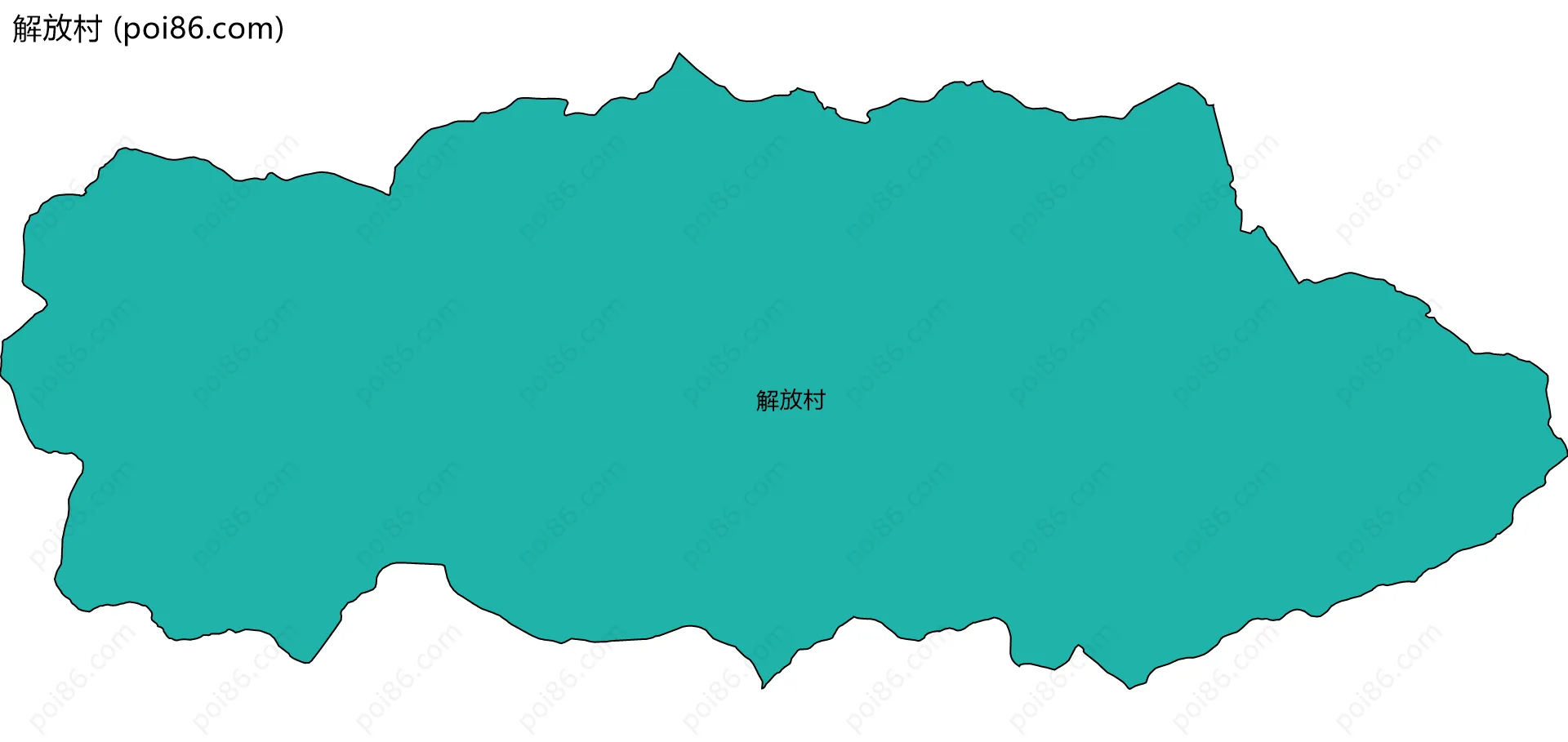 解放村边界地图