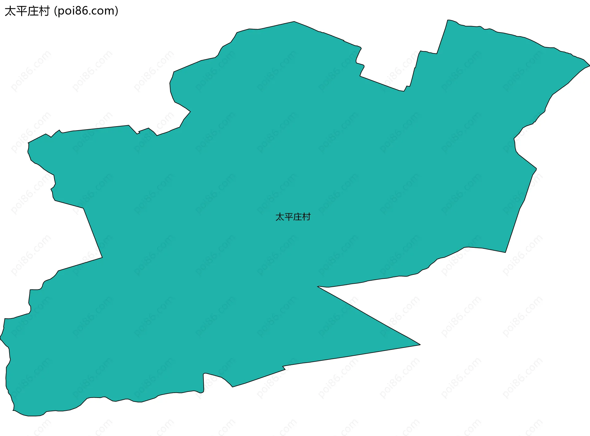 太平庄村边界地图