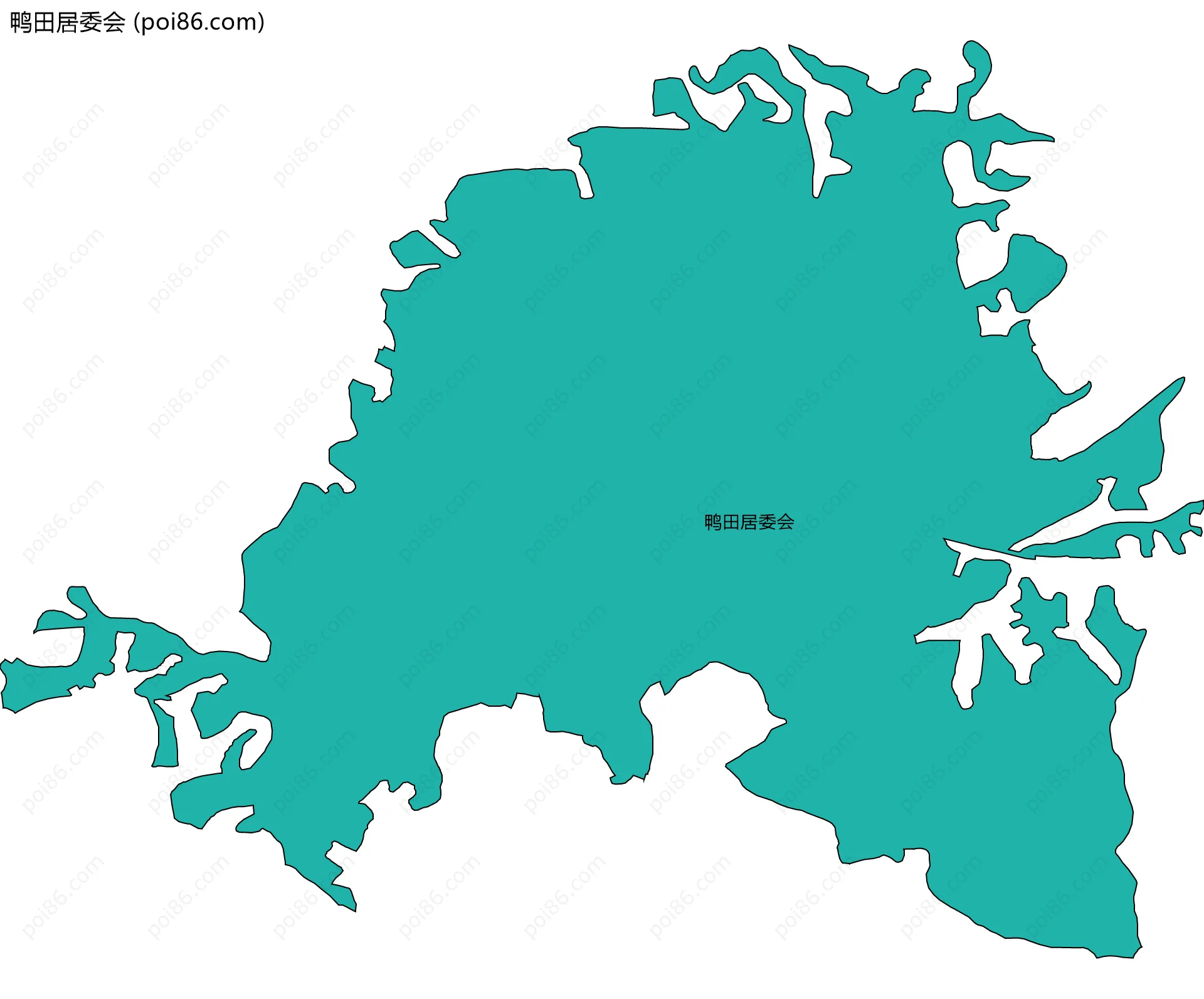 鸭田居委会边界地图