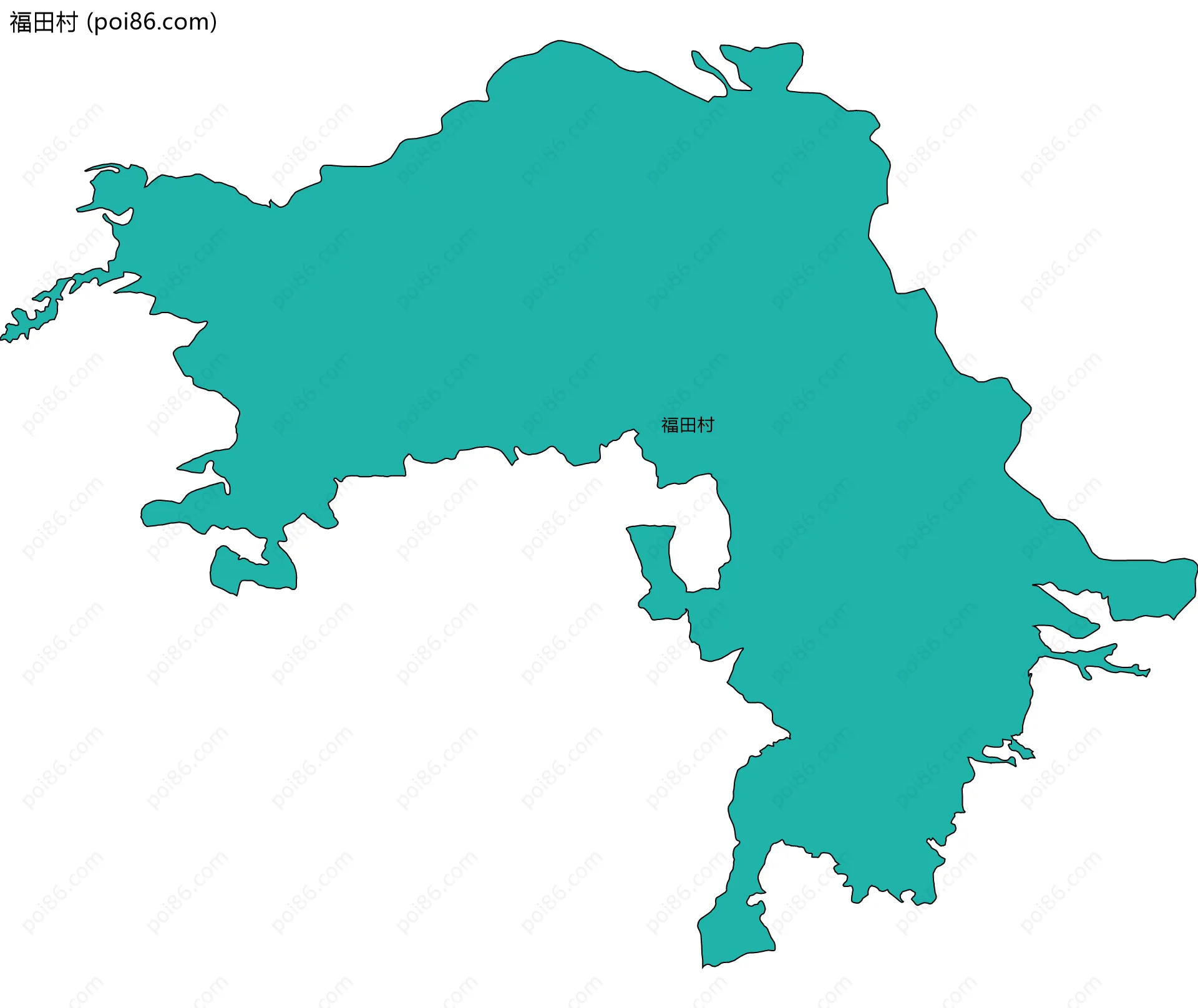 福田村边界地图