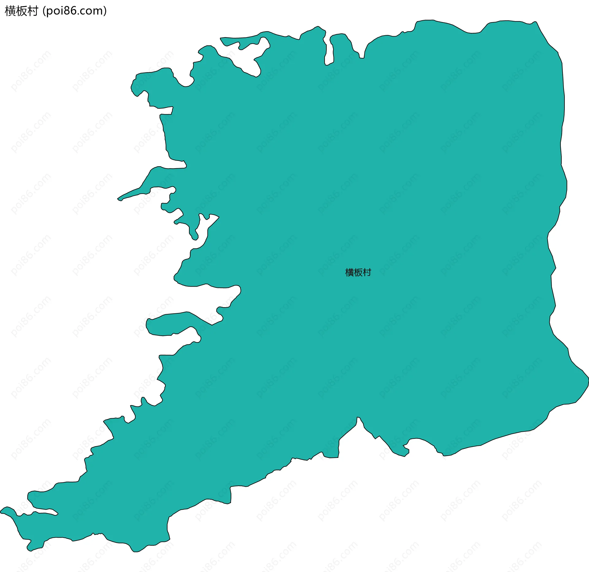 横板村边界地图