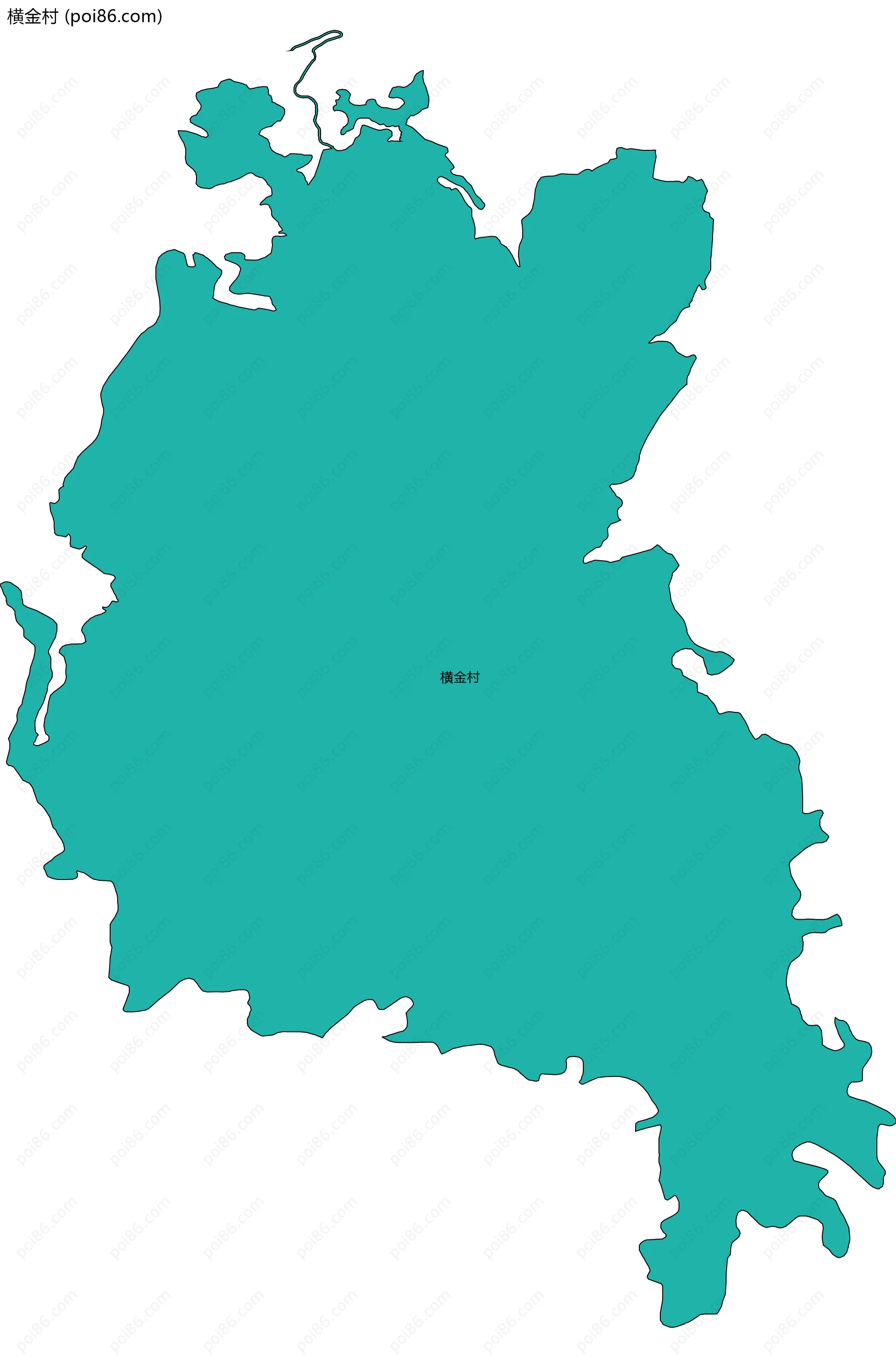 横金村边界地图