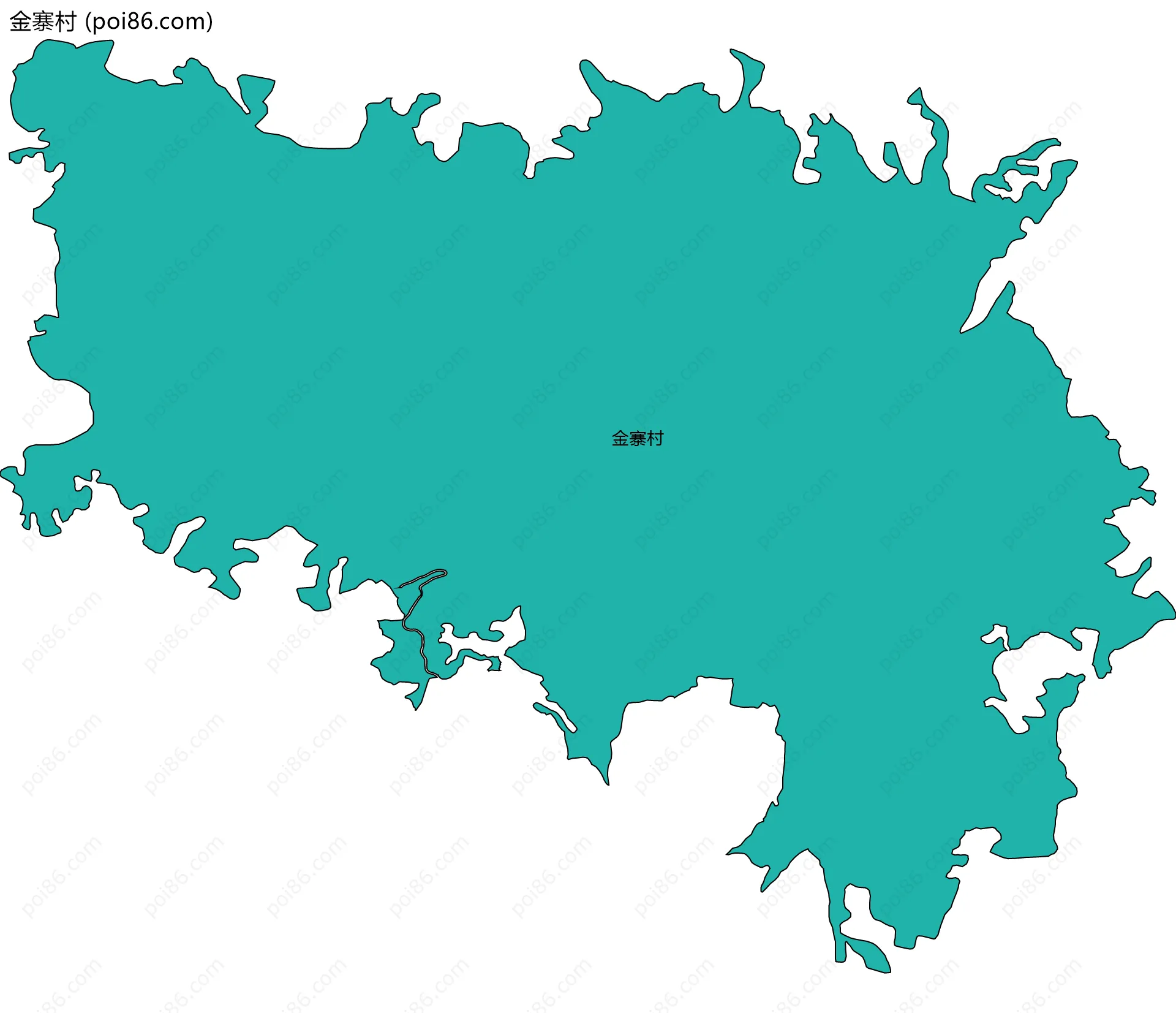 金寨村边界地图