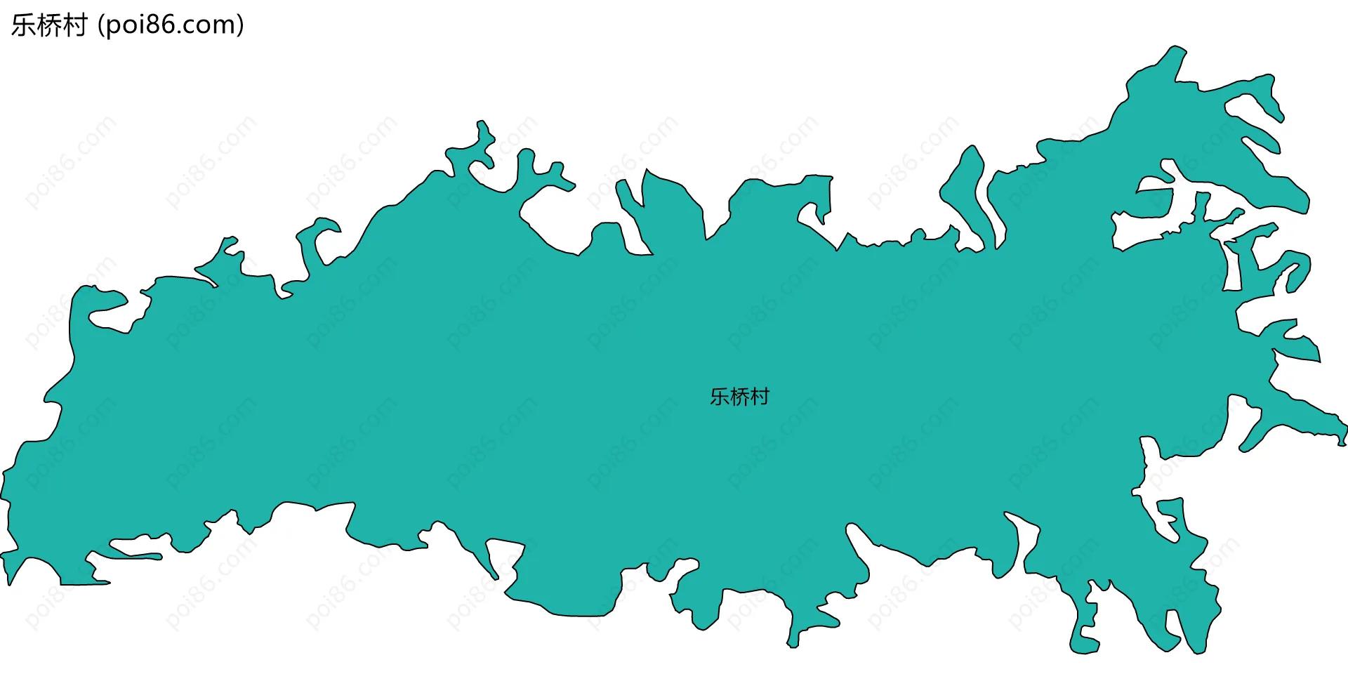 乐桥村边界地图