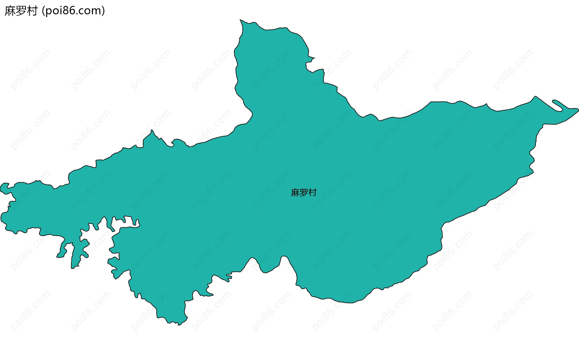 麻罗村边界地图