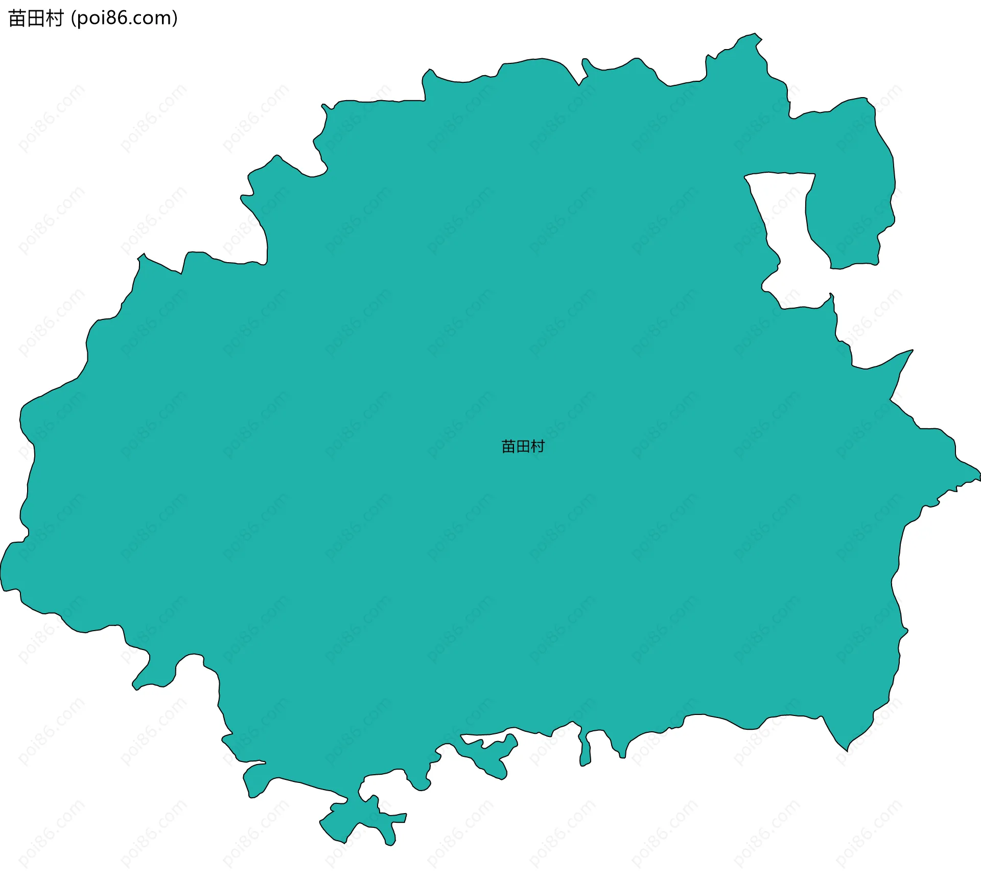 苗田村边界地图