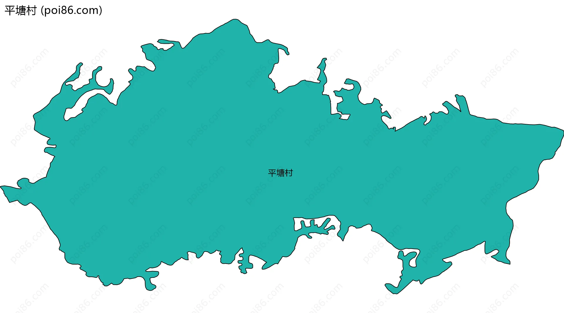 平塘村边界地图