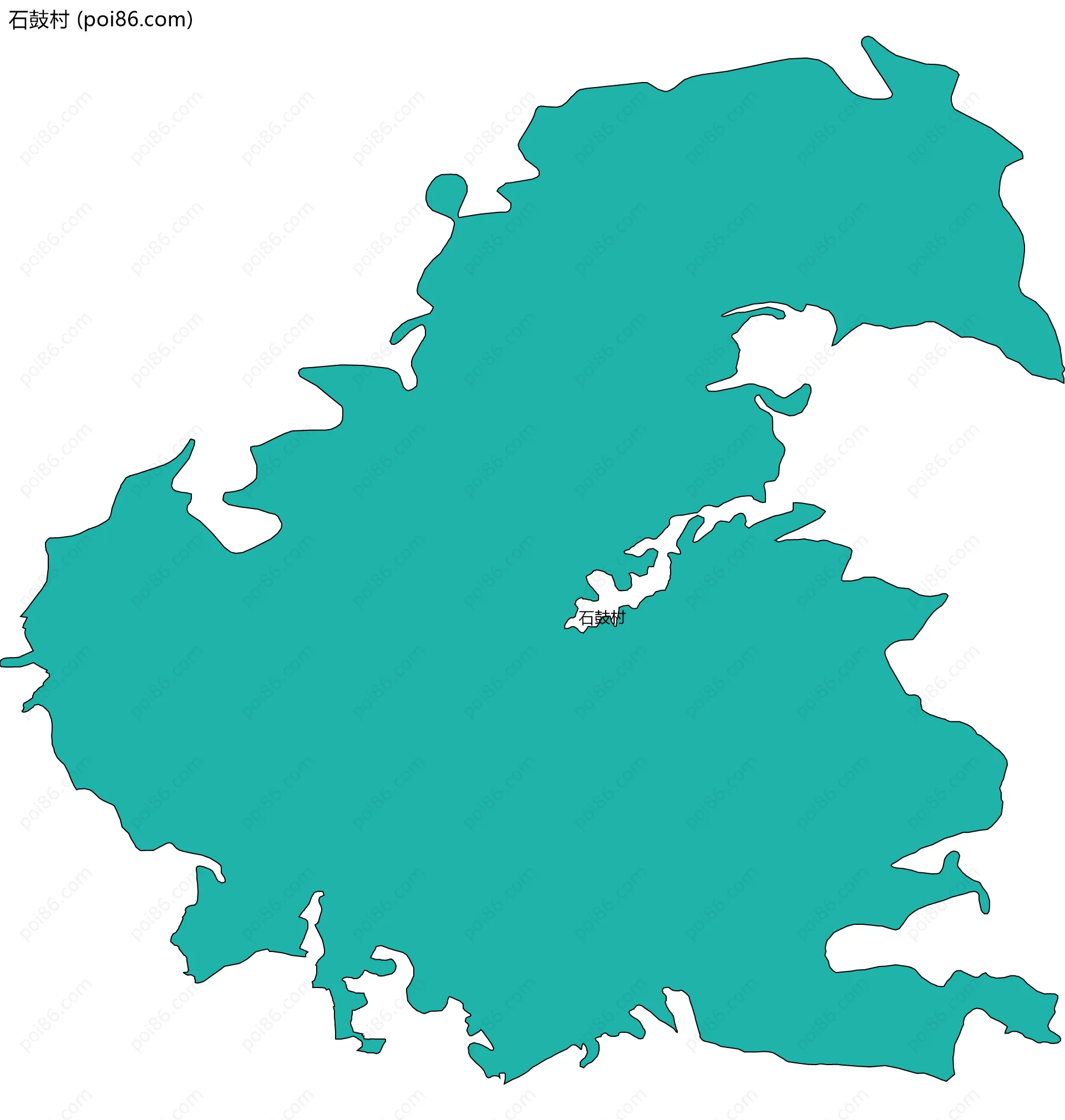 石鼓村边界地图